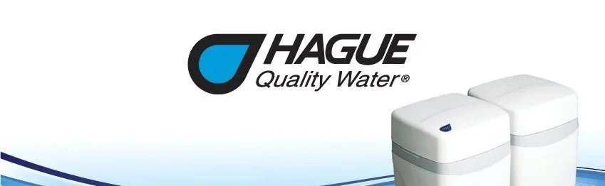 Hague Water filtration systems with the Hague logo and tagline 'Quality Water' in the background.