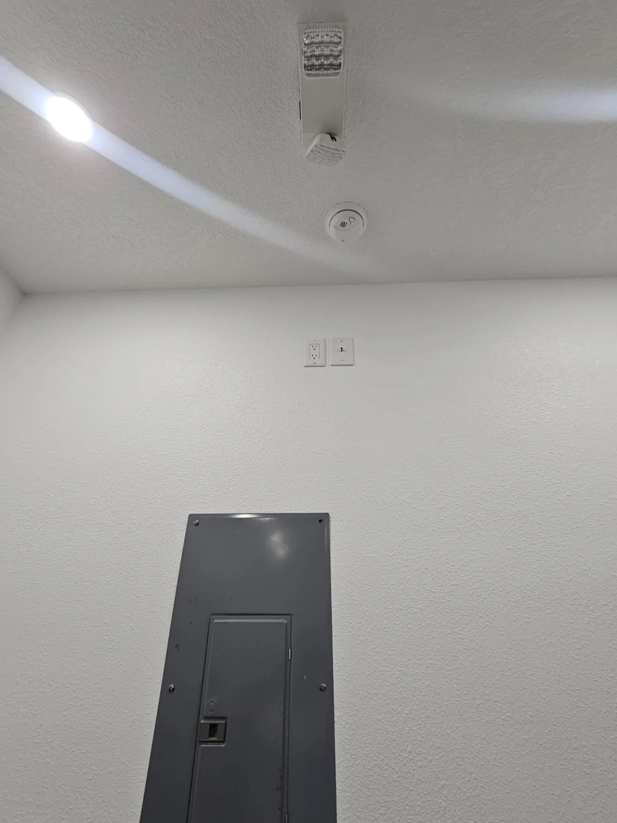 Emergency Light/Smoke Detector/Light Fixture Over Panel