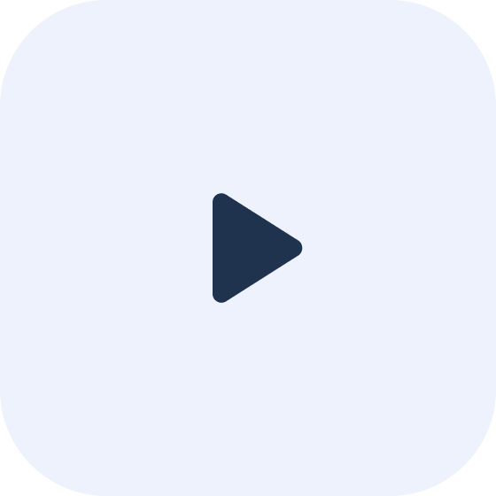 Blue play button icon with a dark triangle in the center, representing a media playback button.