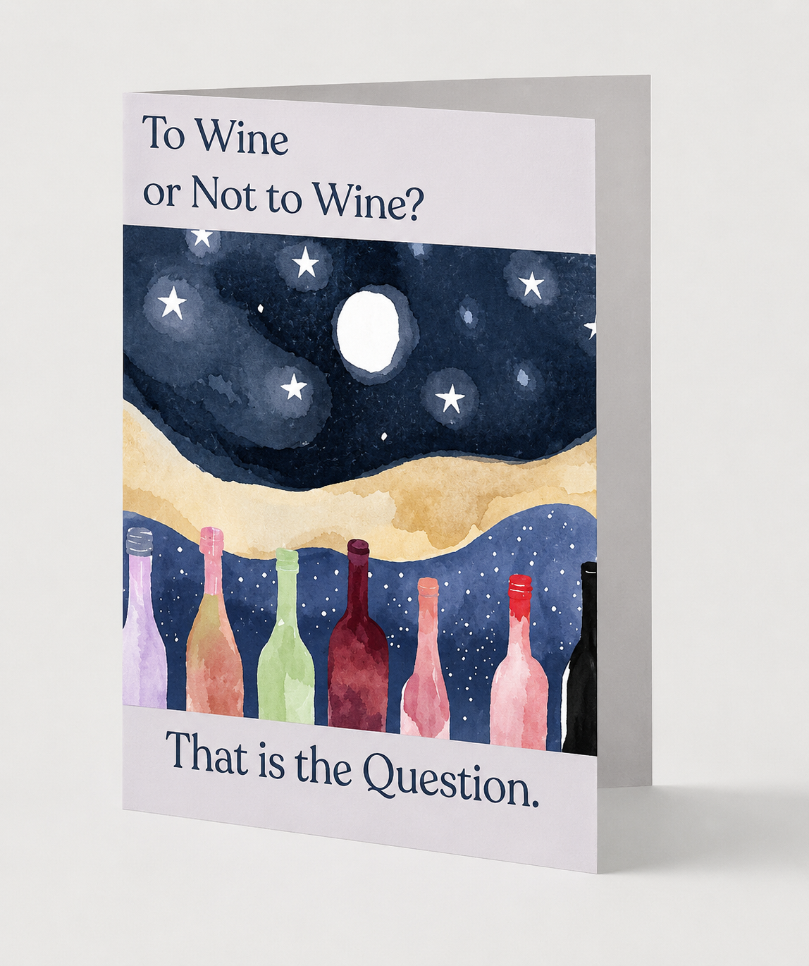 'To Wine or Not to Wine' Greeting Card