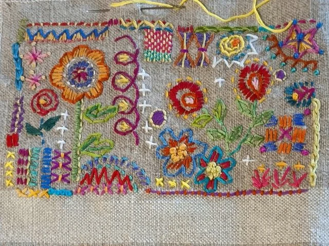 Modern Day Embroidered Sampler