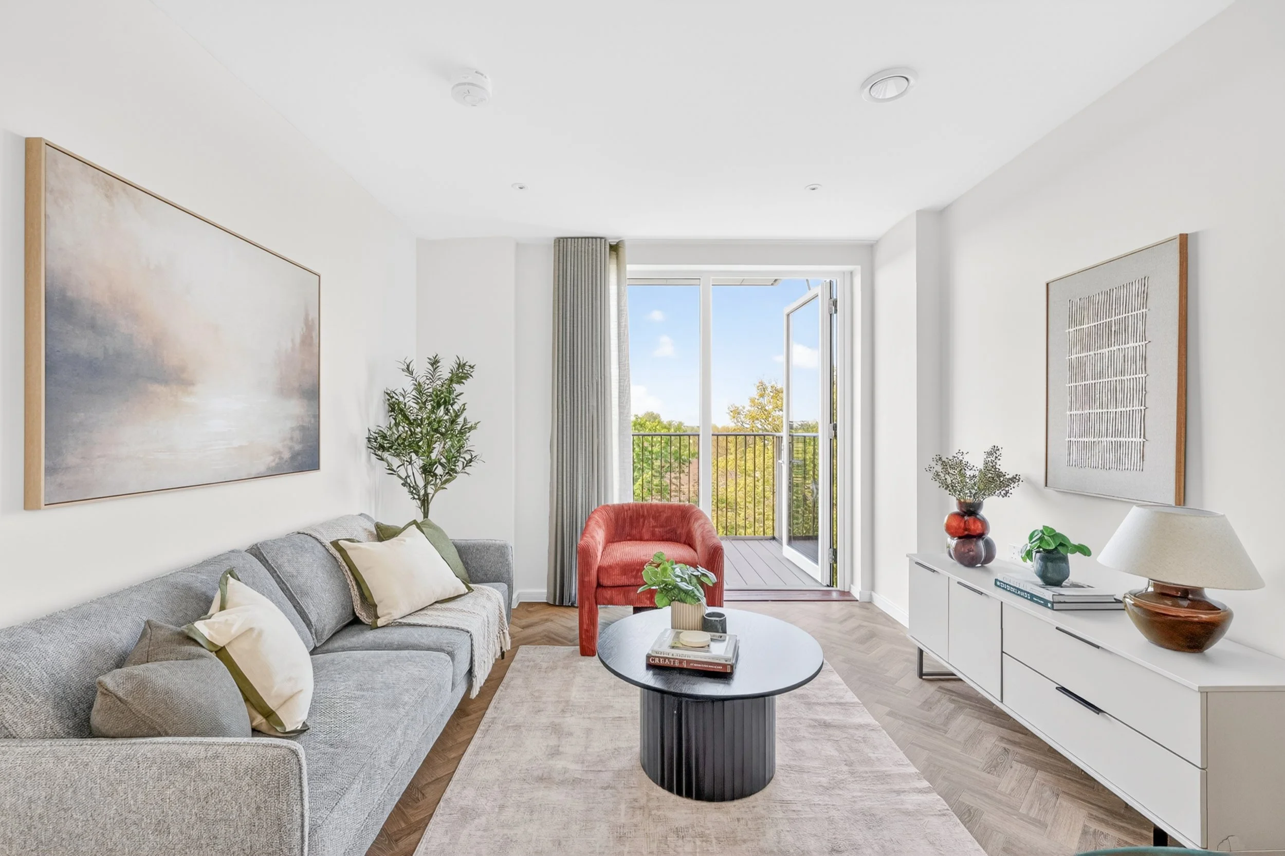2 Bed Living Room, John Dimmer House, Clapham Park