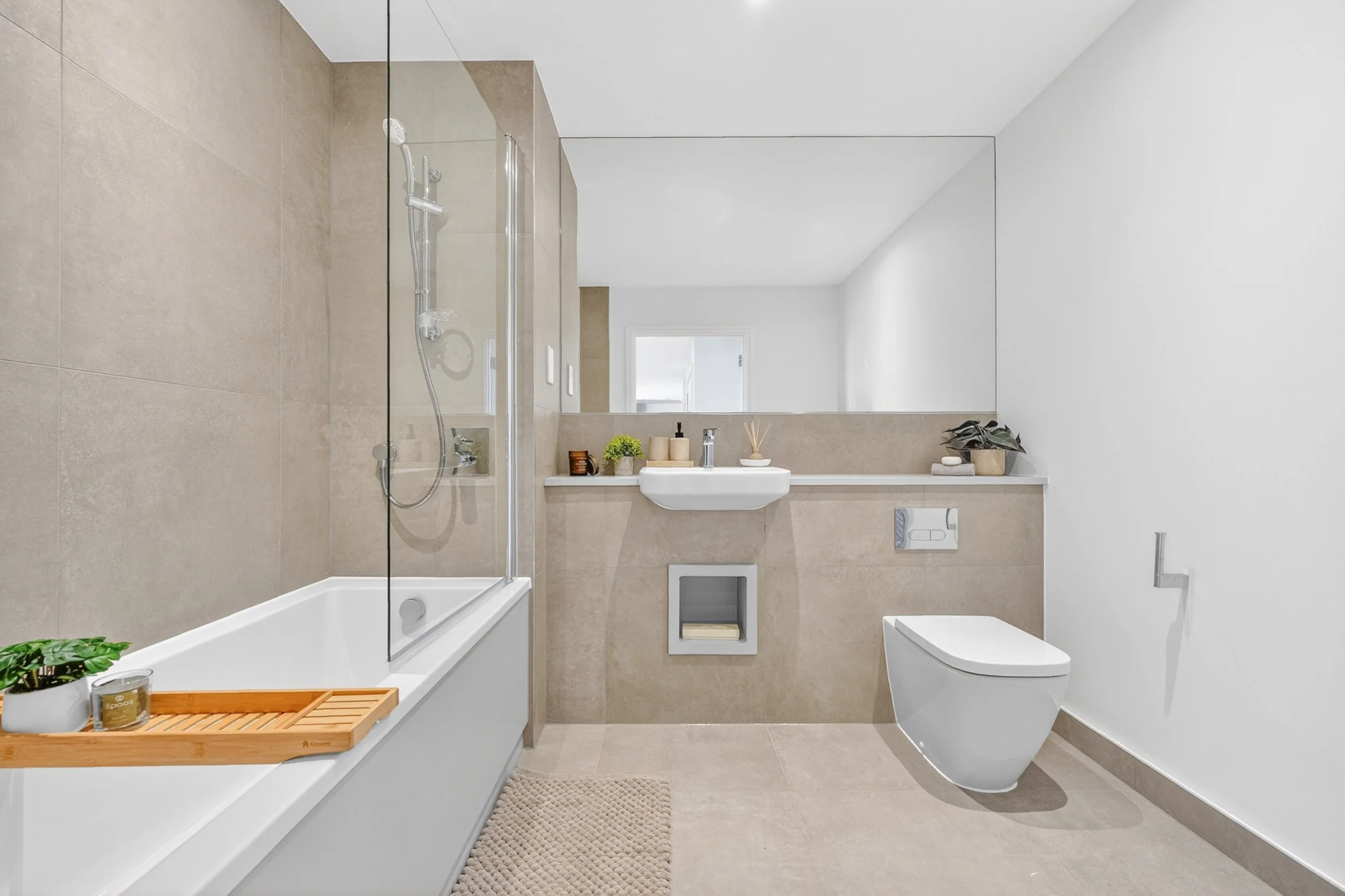 Master Bathroom, 2 bed penthouse. John Dimmer House, Clapham Parkl