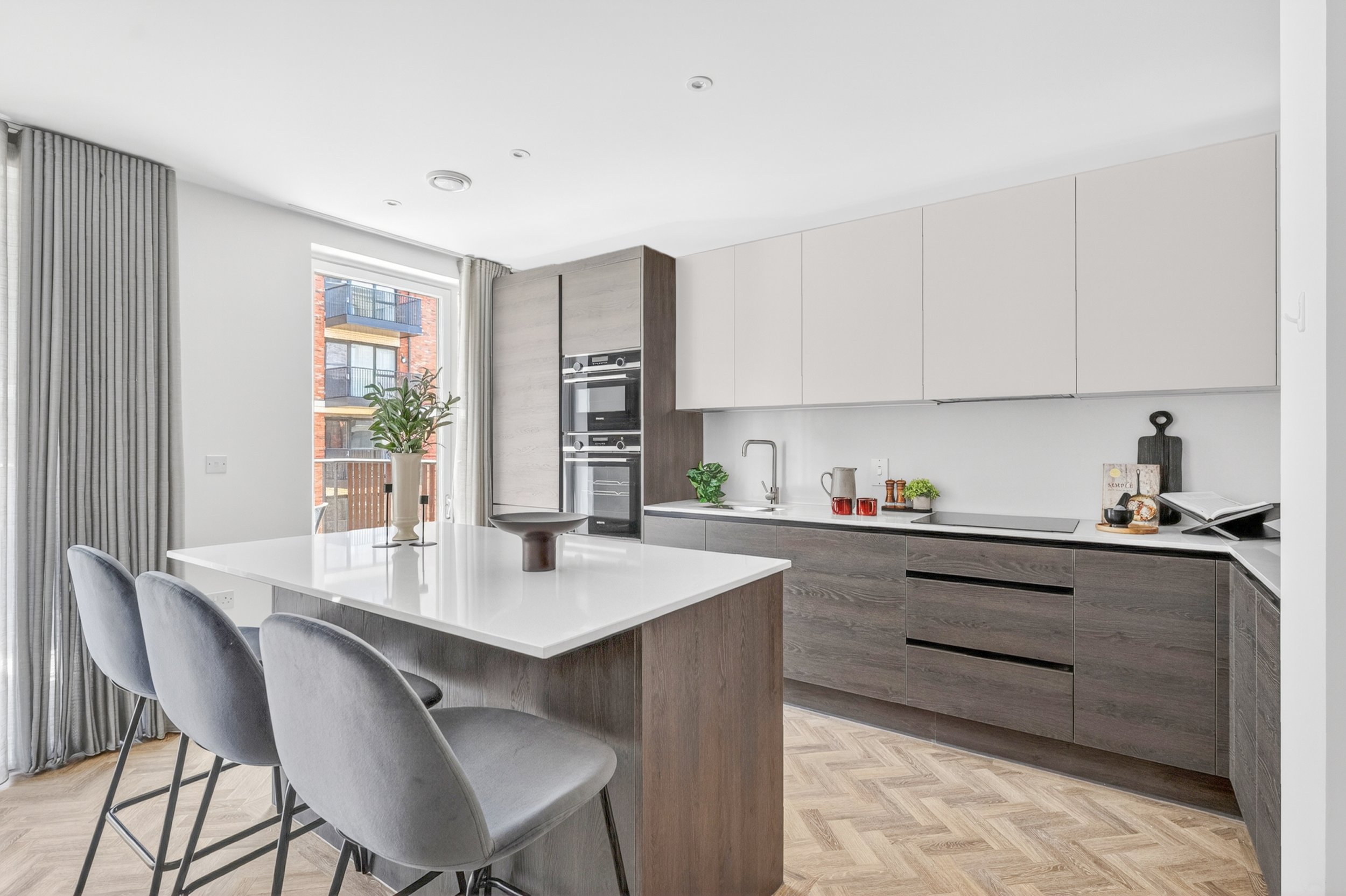 Kitchen 3 Bed apartment, John Dimmer House, Clapham Park
