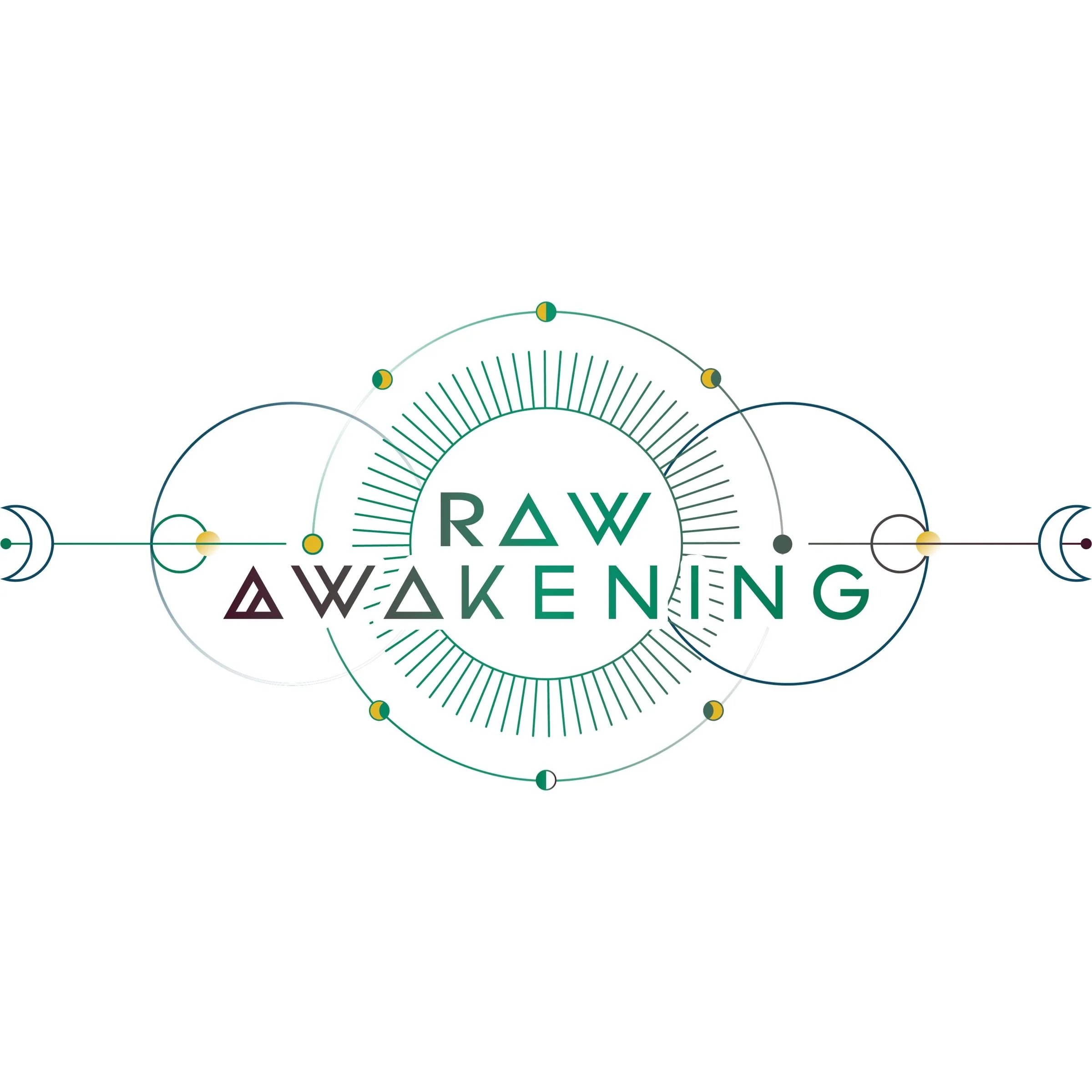 A graphic with interconnected circles and lines radiating from the center, displaying the words 'DAY' and 'AWAKENING' in the middle.