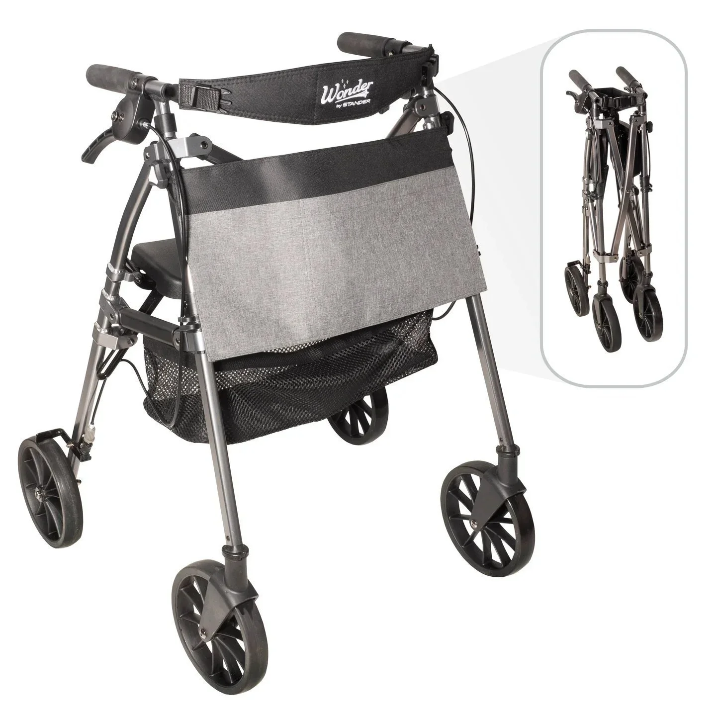 Stander Wonder Rollator Plus - 8" Wheels