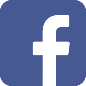 Facebook logo with a blue square background and a white lowercase 'f'
