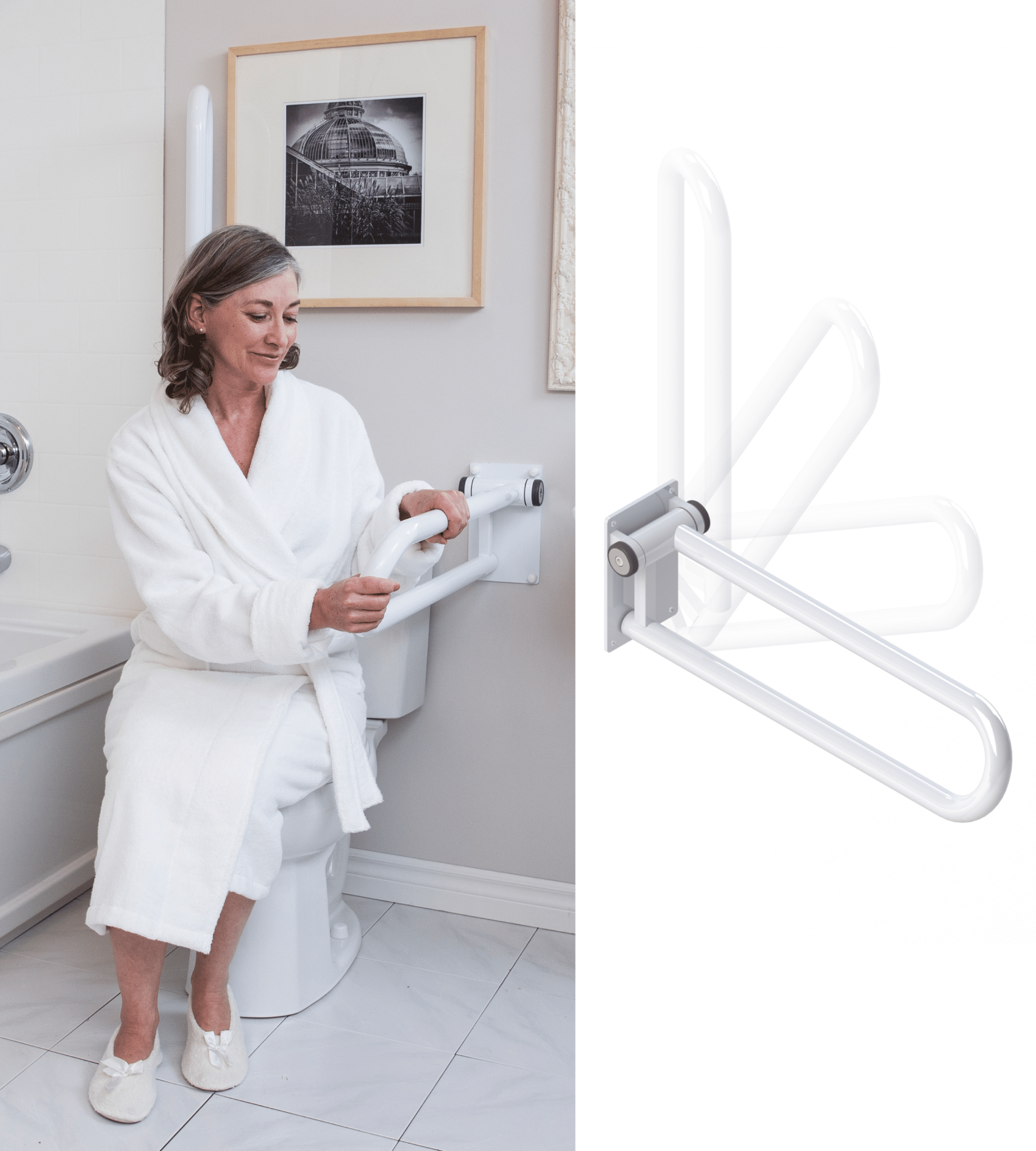 HealthCraft P.T. Rail Flip Up Grab Bar
