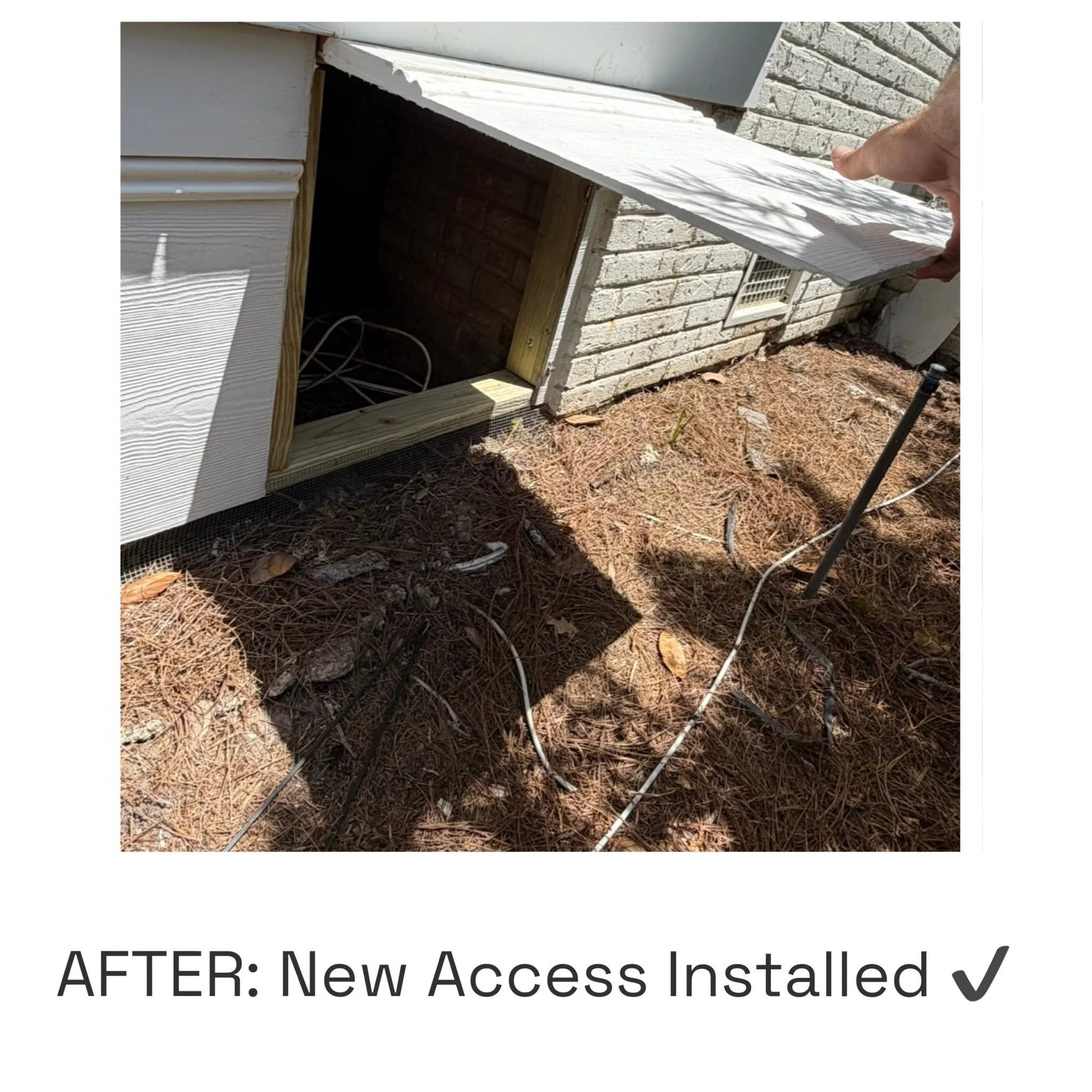 This St. Augustine, FL home project included crawl space repairs, a new access point instillation 