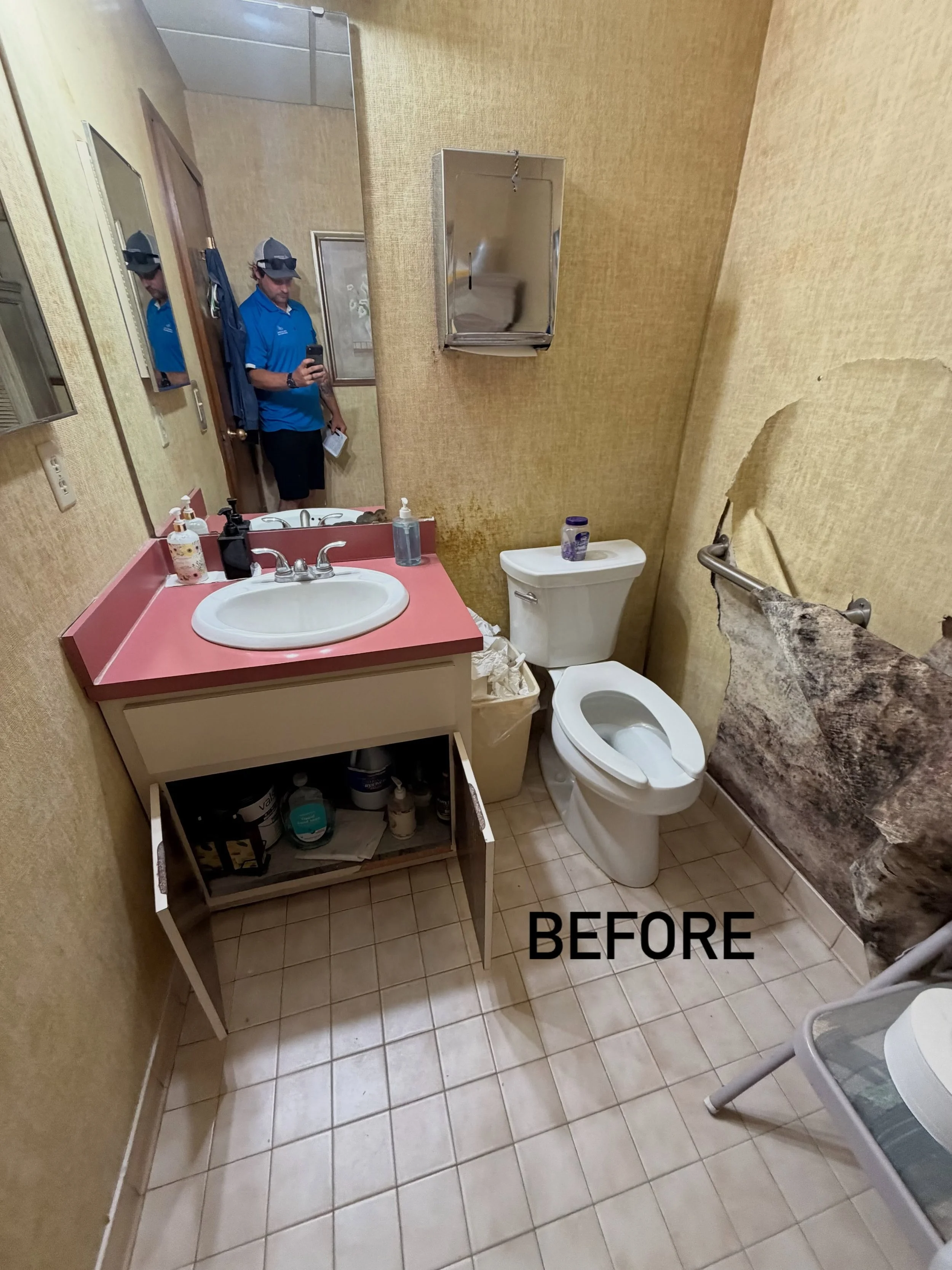 Commercial business water damage repair-Bathroom 2