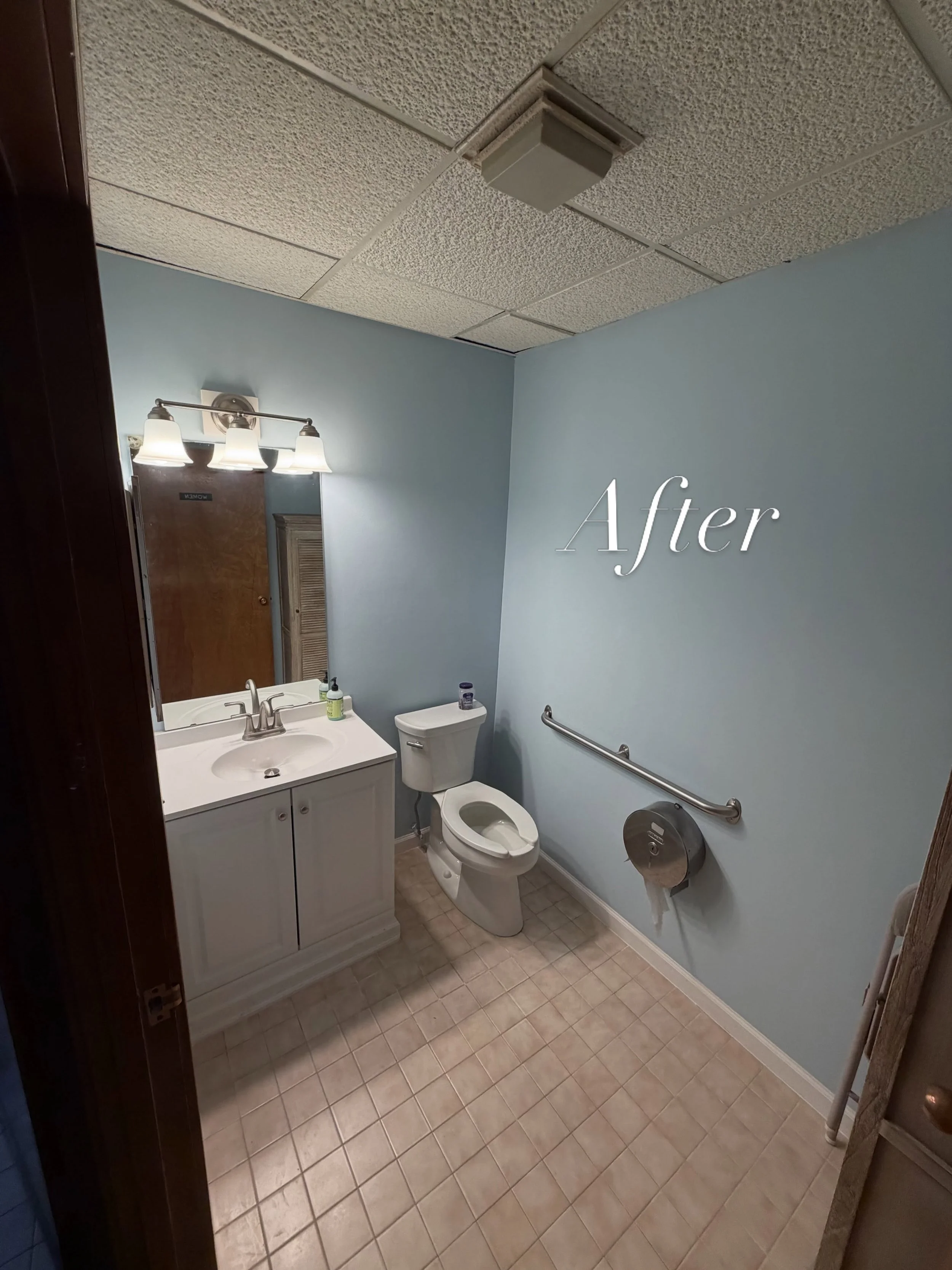 Commercial business water damage repair-Bathroom 2
