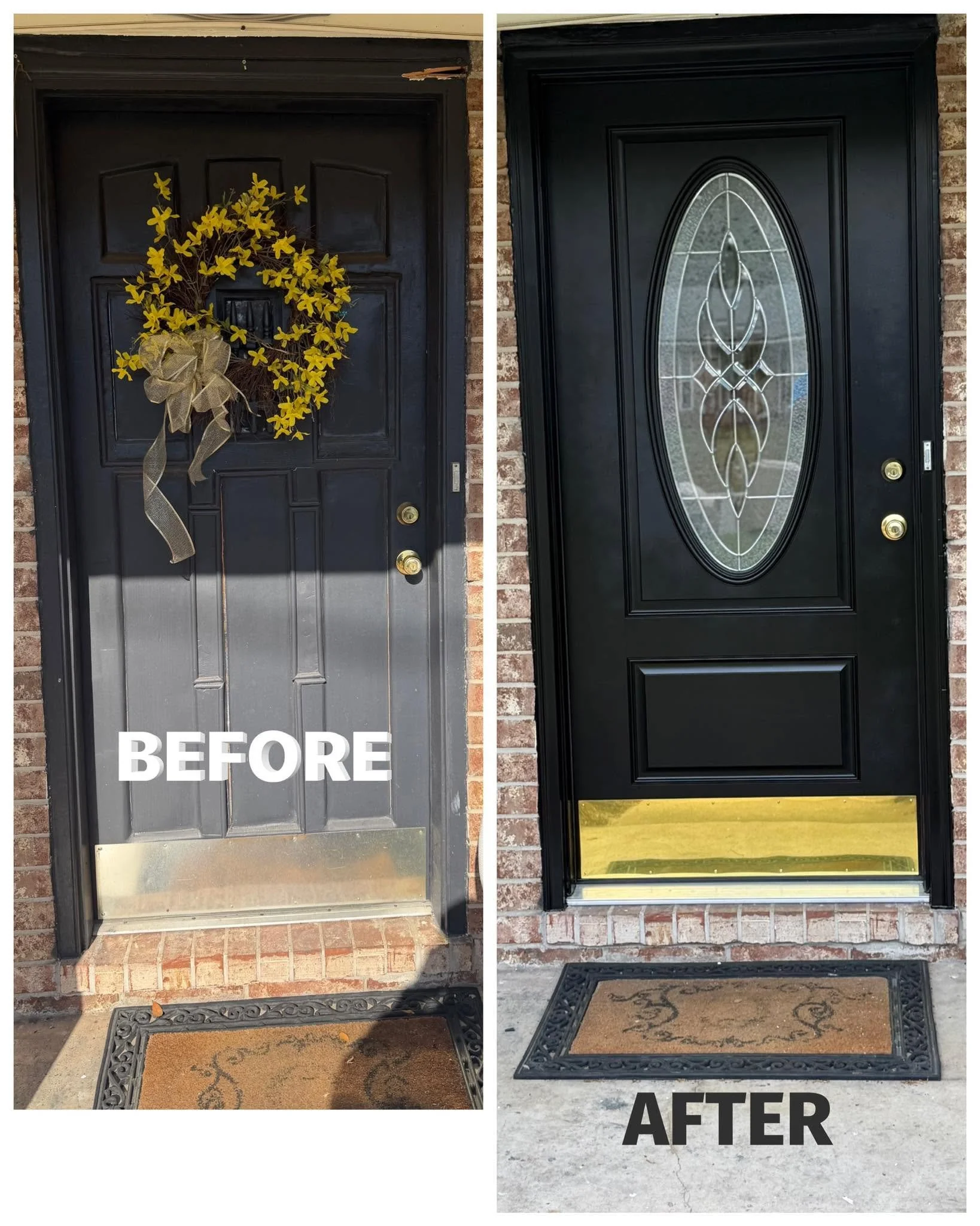This project included a brand-new front door installation and fresh paint to give this home’s entryway a clean, updated look. It’s amazing how a few improvements can completely change a home’s curb appeal and make a great first impression.