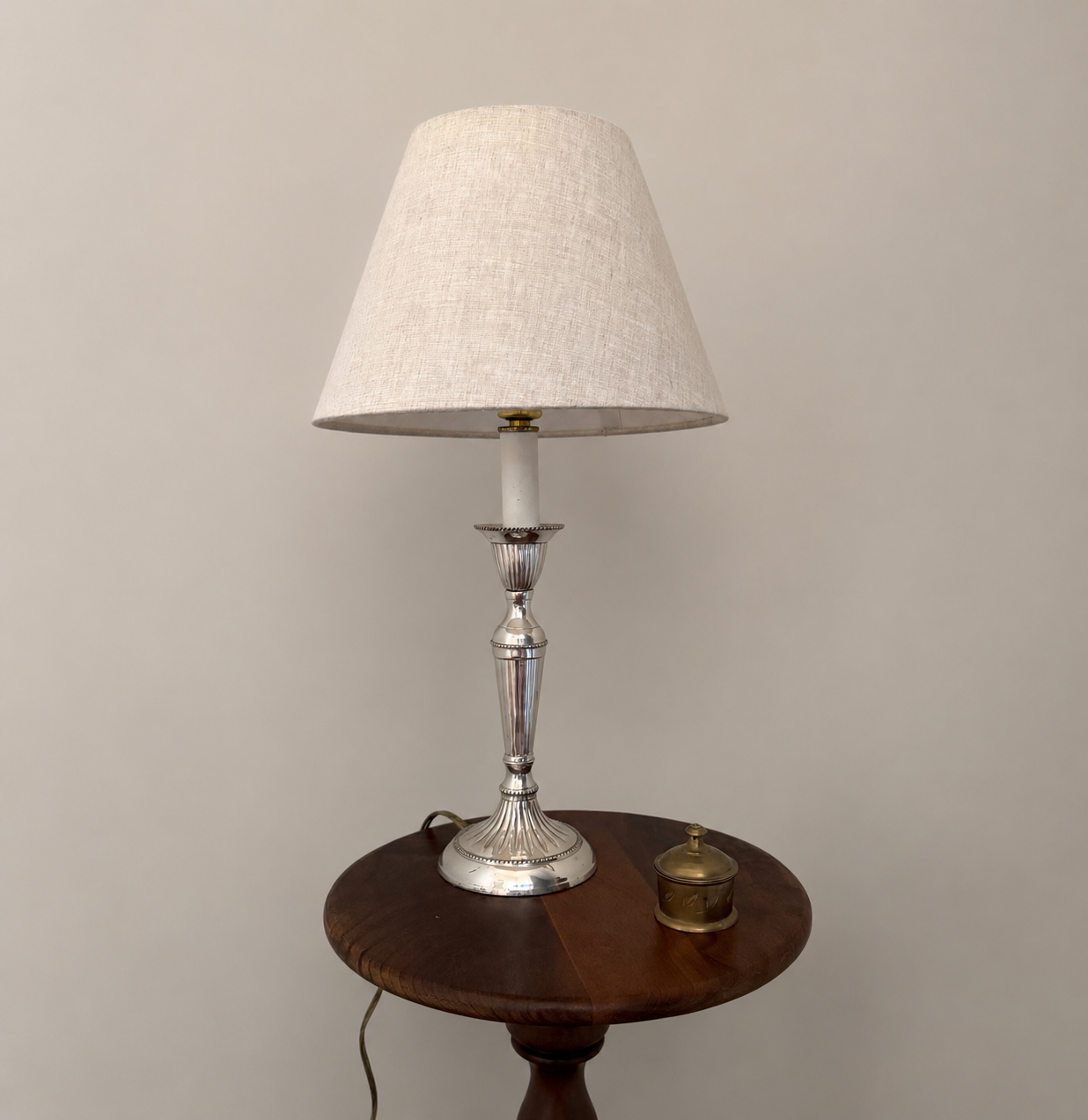 Silver Plated Lamp