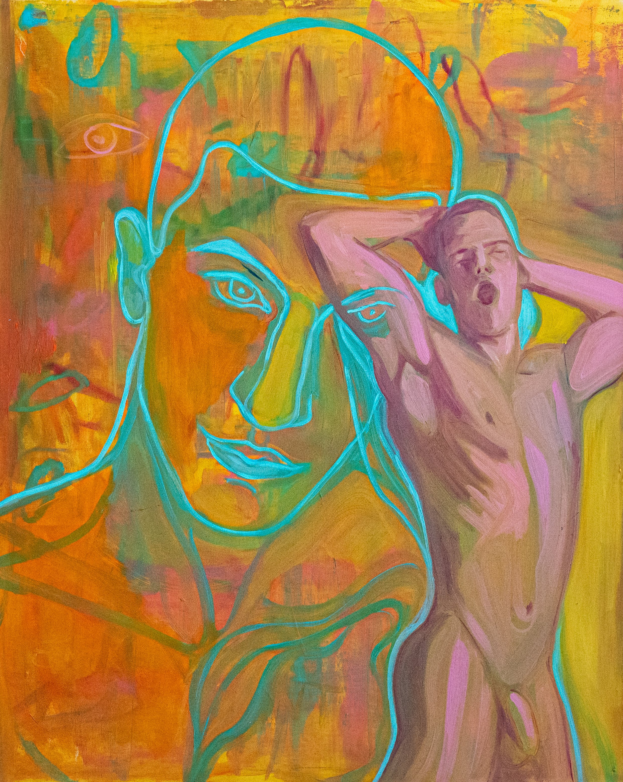 Discover Higher Self, an original figurative oil painting by Hrvoje Majer. This contemporary artwork explores intuition, personal growth, inner wisdom and the journey towards peace and self-understanding.