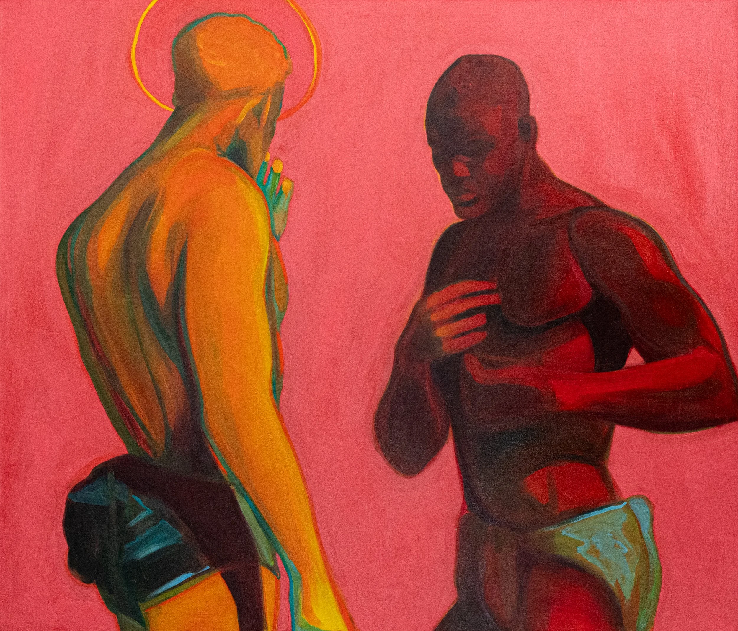 Discover Becoming the Light, an original figurative oil painting by Hrvoje Majer. This contemporary artwork explores transformation, childhood, light and shadow, and the journey towards inner wholeness.