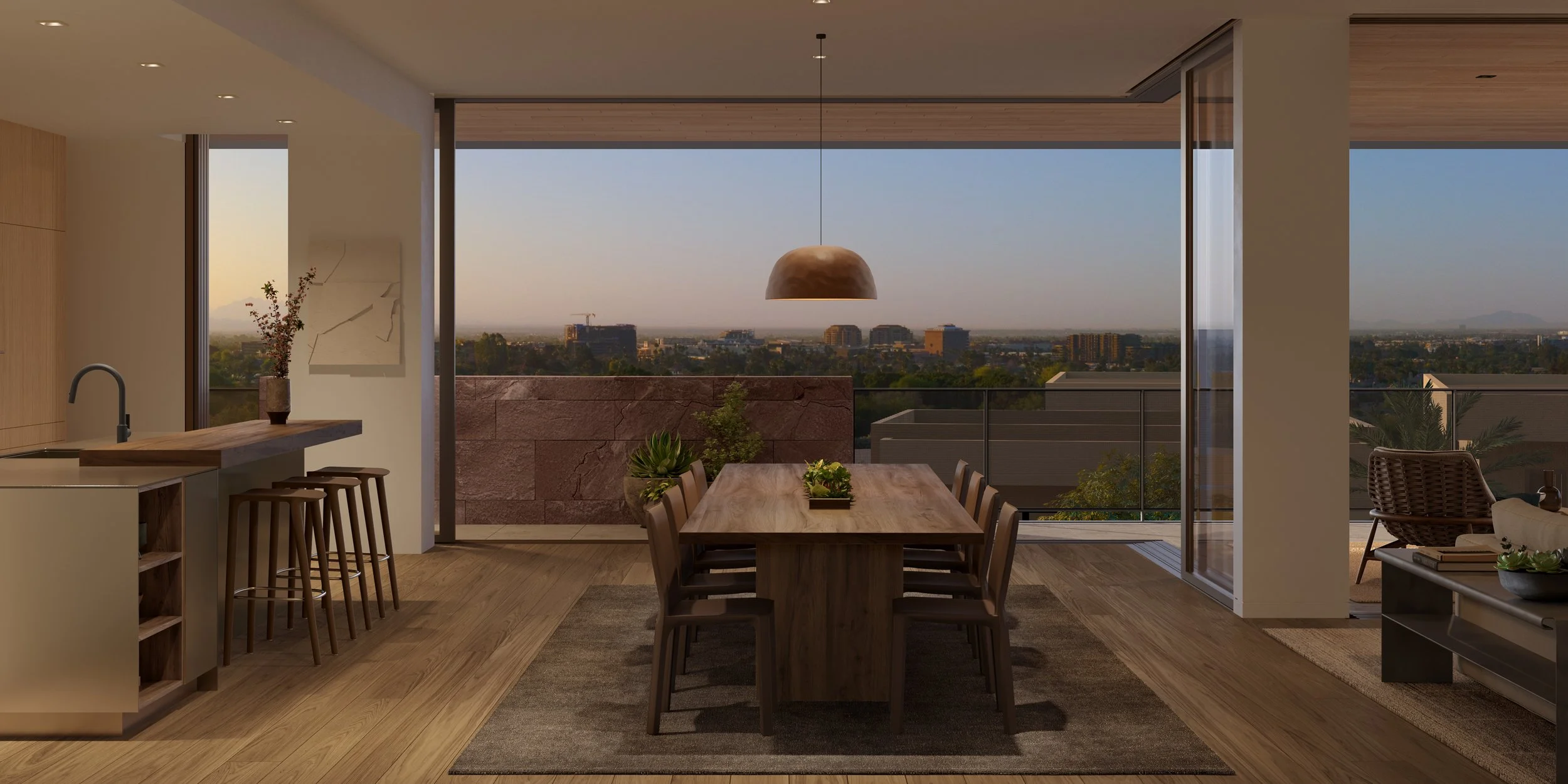 Dining area with excellent views