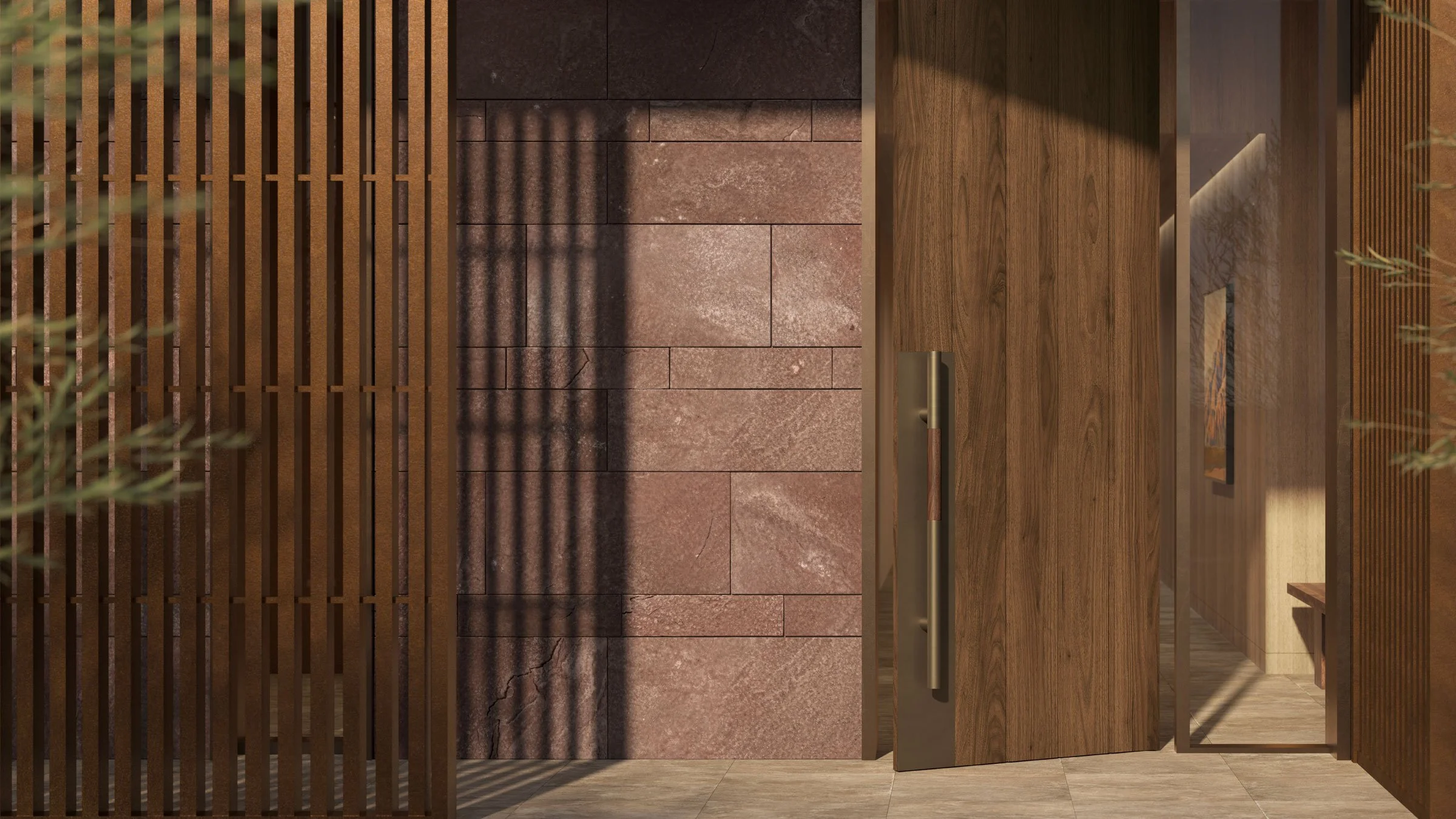 Exterior detail of entry and door design