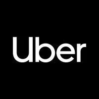 Uber logo with white text on a black background.