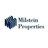 Milstein Properties logo with a stylized blue building icon.