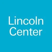 Blue background with white text reading 'Lincoln Center'.