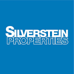 Silverstein Properties logo with blue background and white text