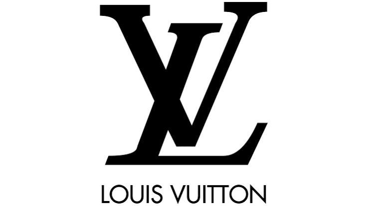 Louis Vuitton logo with intertwined LV initials above the brand name