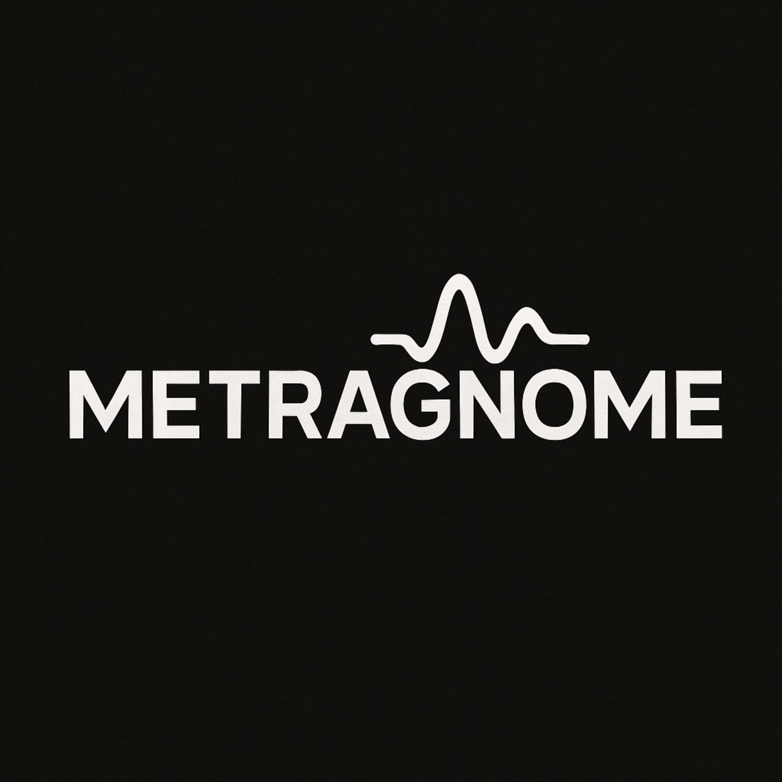 The logo features a heartbeat line above the word "METRÁGONOME" on a black background.