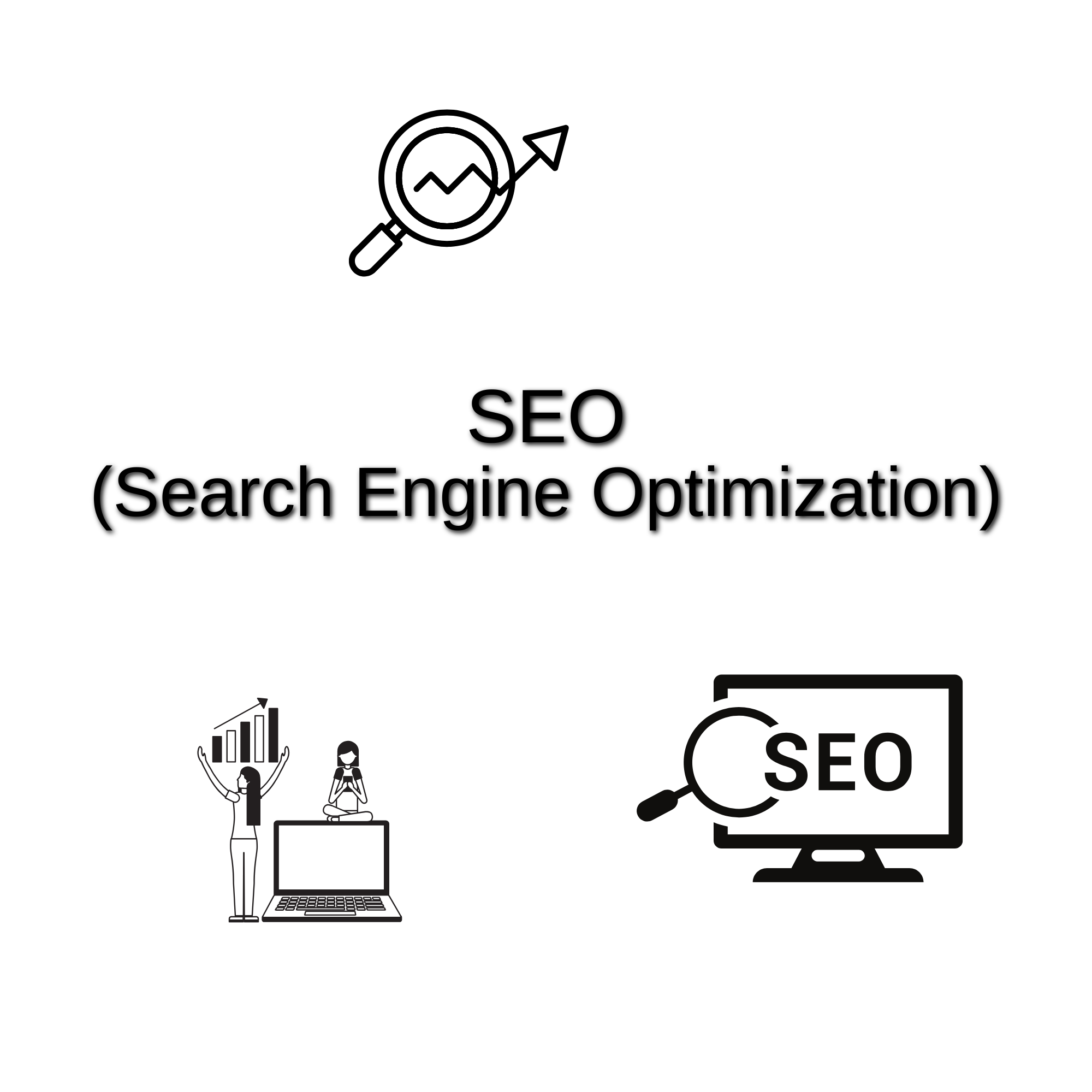 Image depicting items that represent how to measure search engine optimization