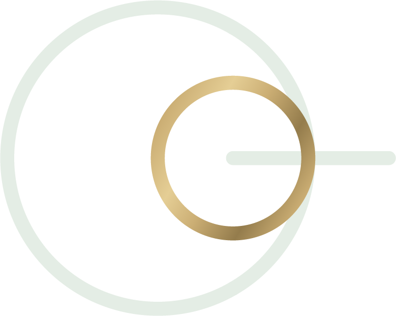 A pixelated, abstract 3D illustration of a globe or sphere with a cutout, rendered in shades of gold and beige.