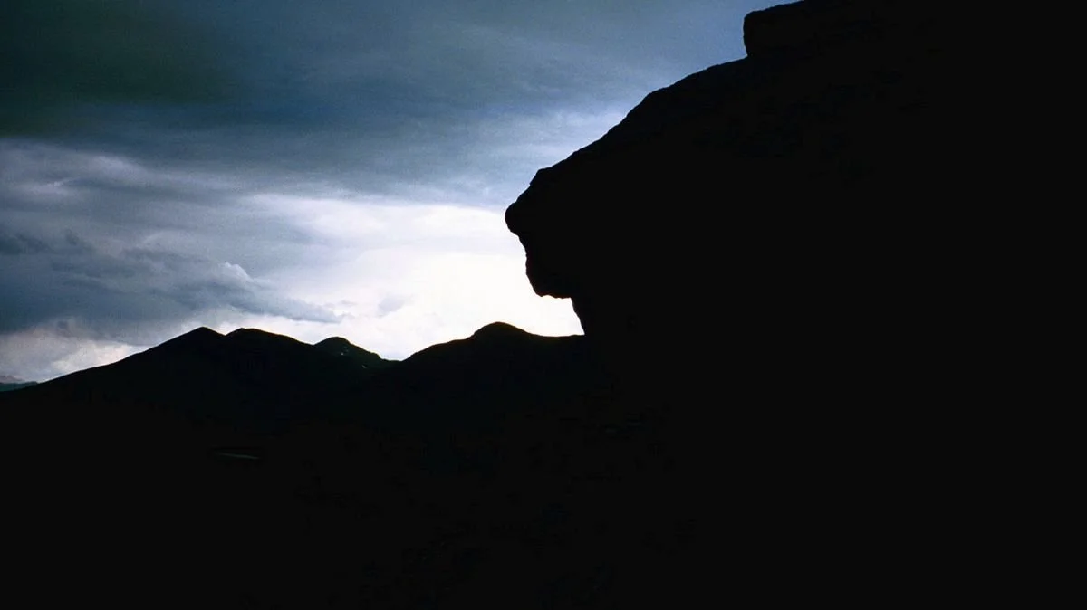 Looking out of my cave at the end of the storm