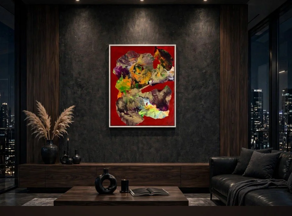 Crimson bloom in dark setting with furniture.jpg