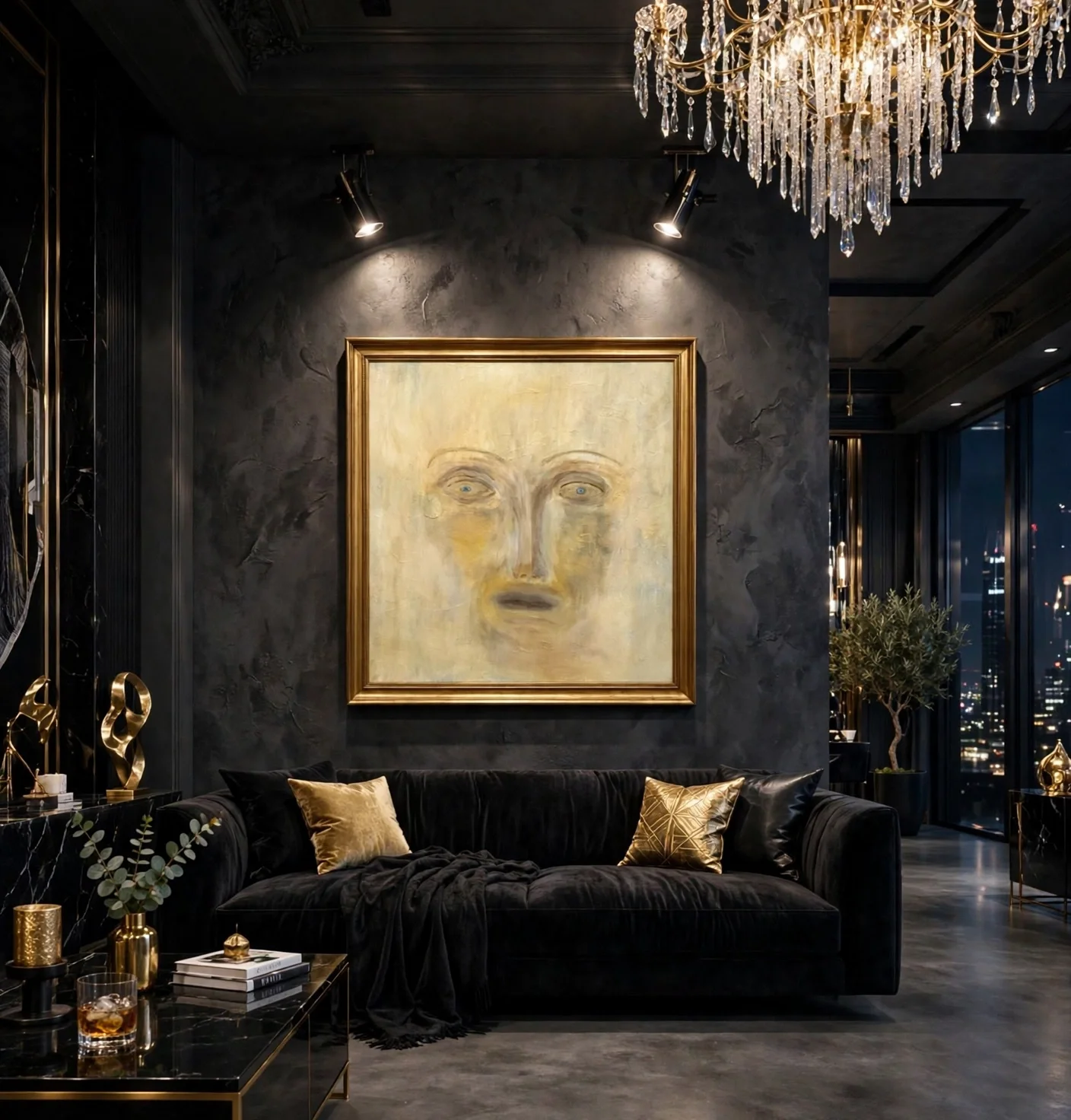 Gold Face in Glitz Loft.webp