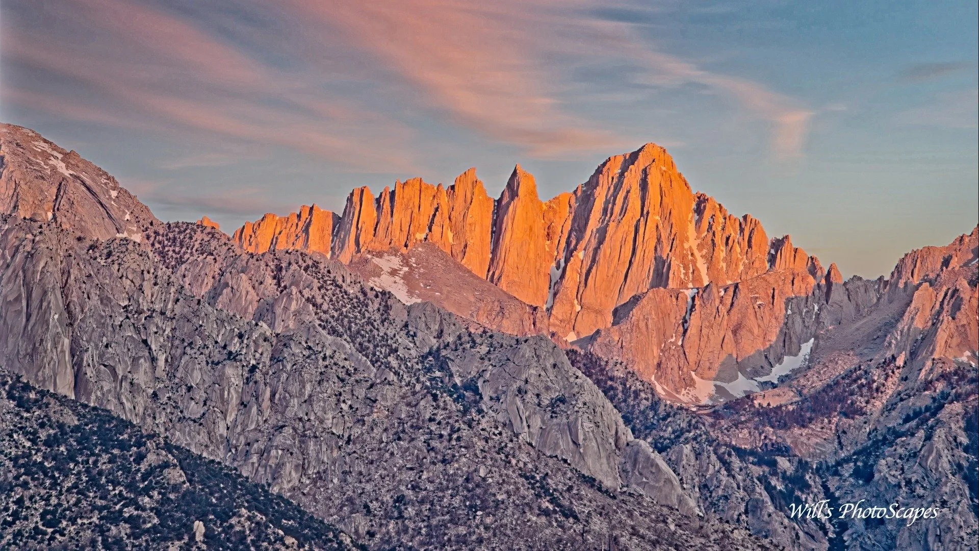 Painted Sunrise at Mt. Whitney (9x16)