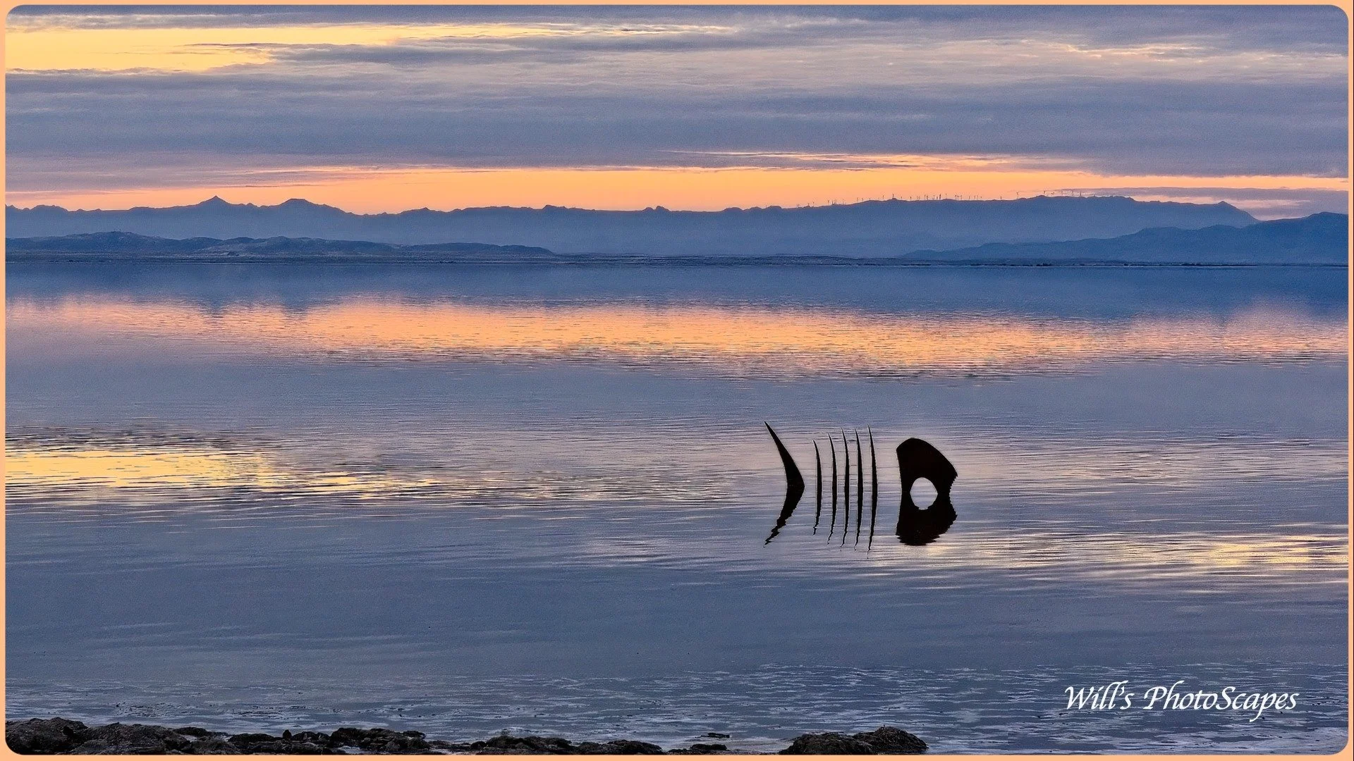 Last Rays of Sun on the Salton Sea (9x16)