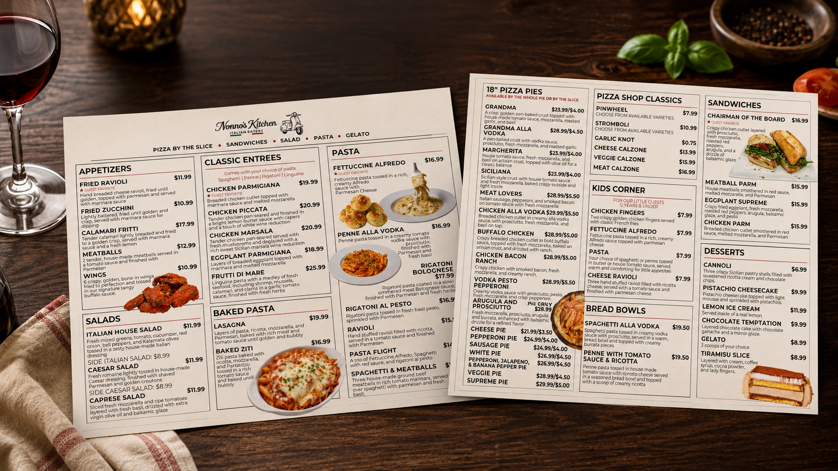 Printable Menus