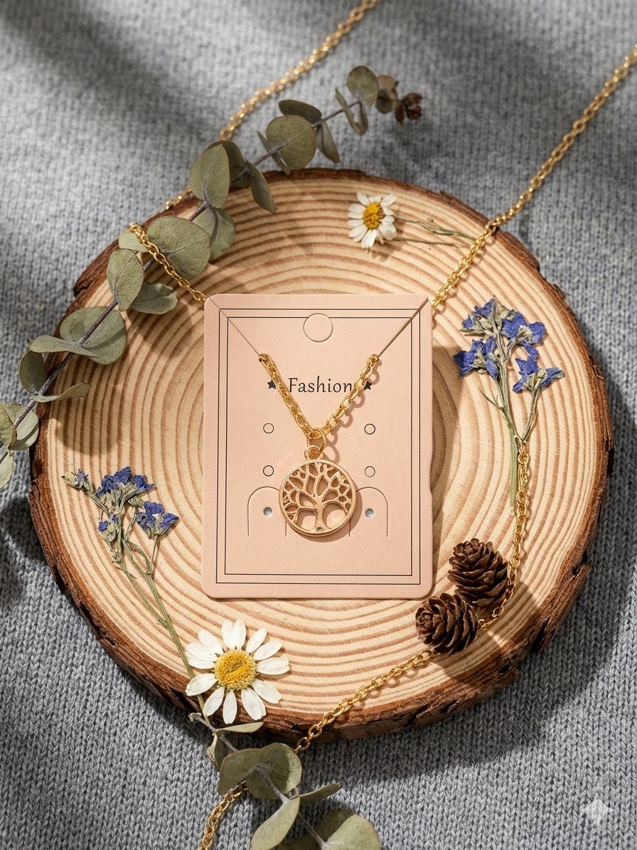 Gold plated Tree of Life Necklace 18