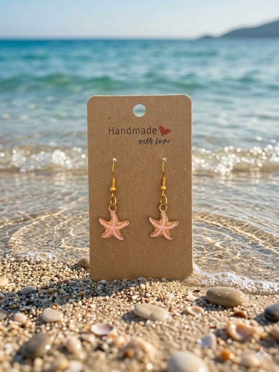 Pink Starfish Earrings