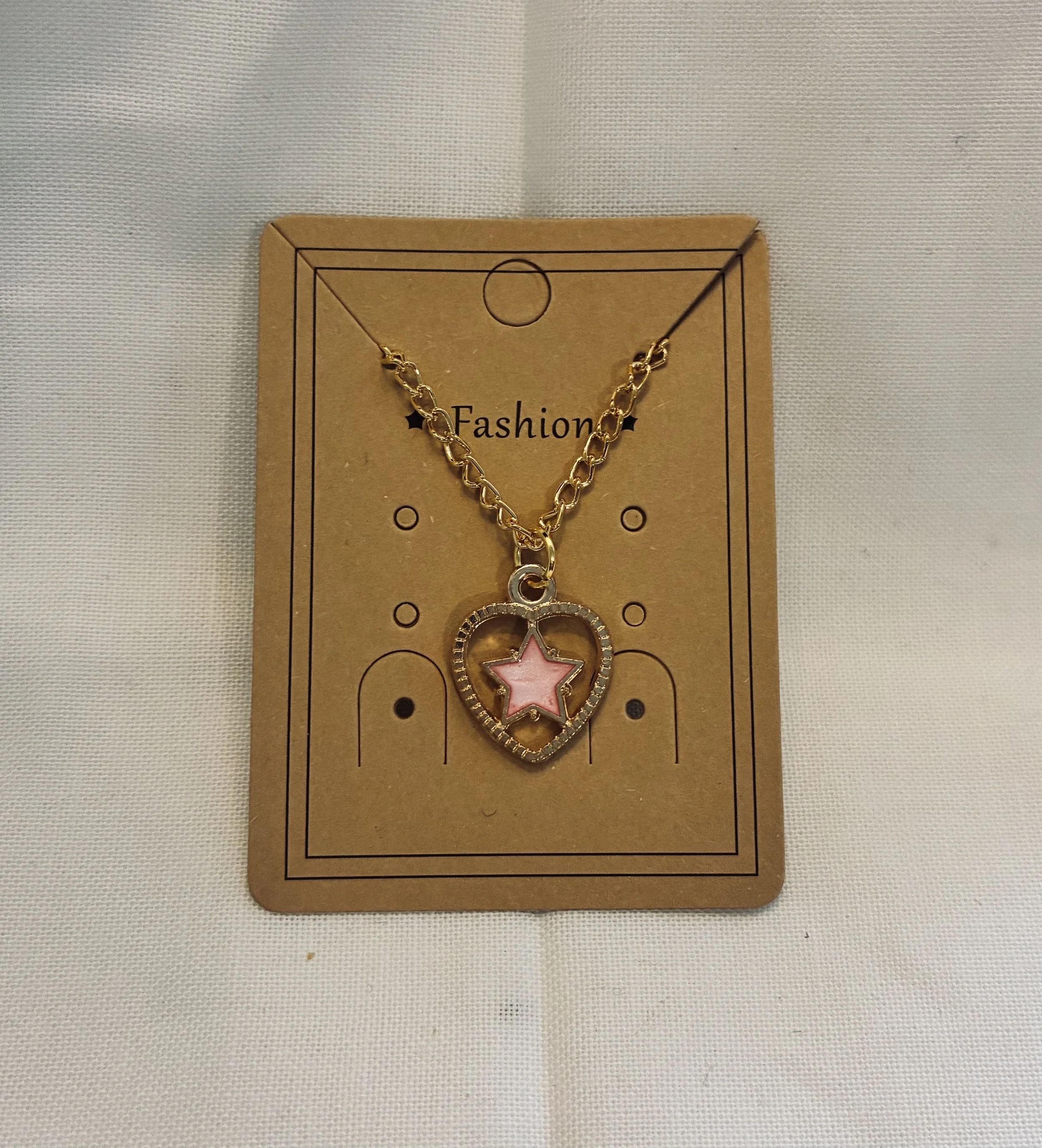 Gold Heart Necklace 18"