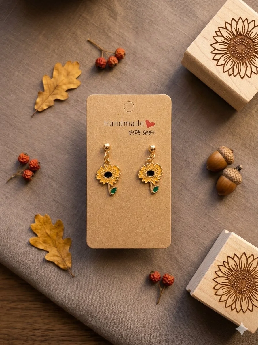 Sunflower Fall earrings.JPEG