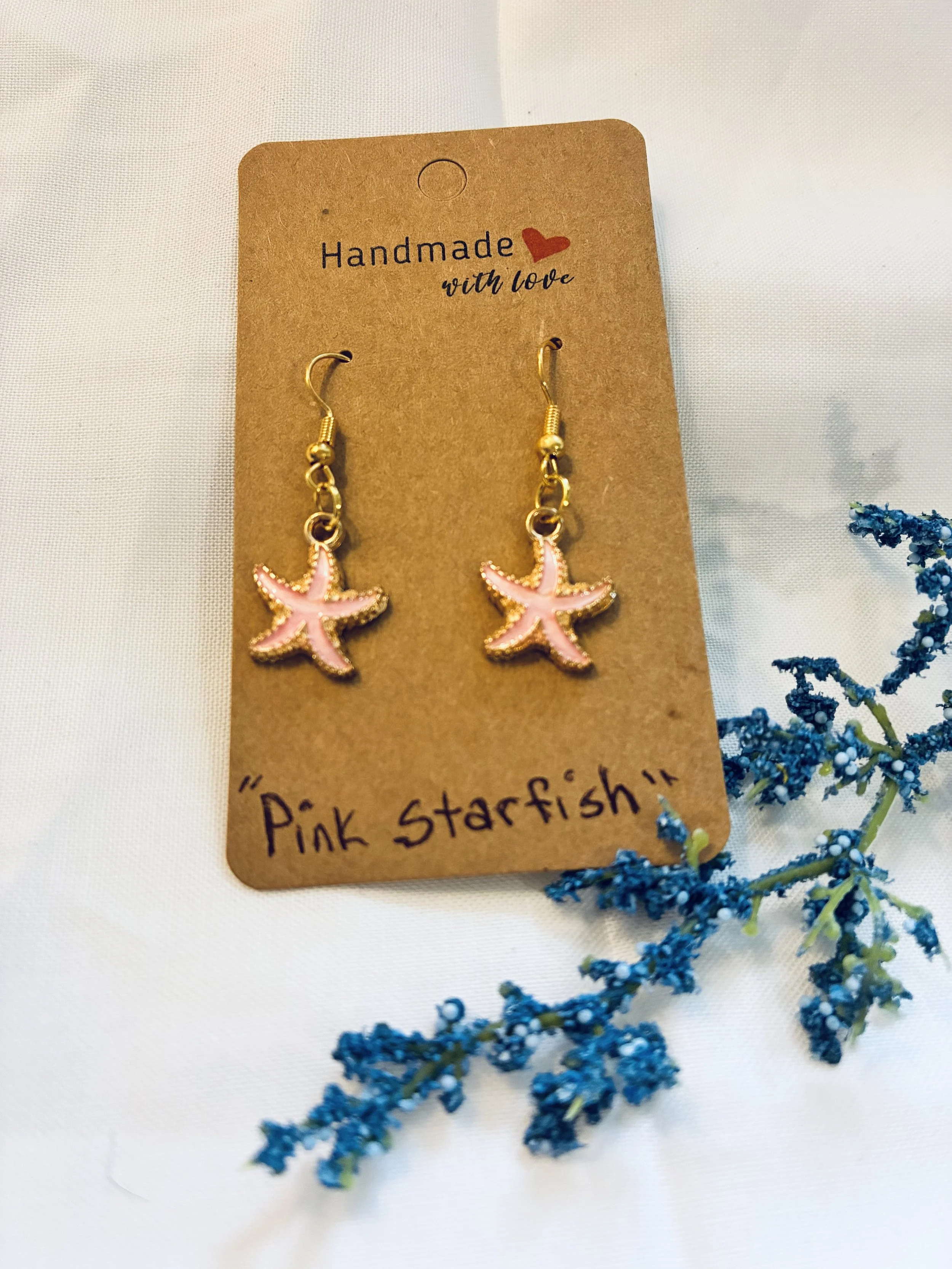 Pink Starfish Earrings
