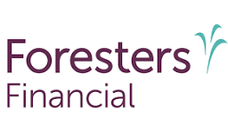 Foresters Financial logo with stylized blue swoosh above the company name