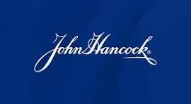 John Hancock logo in white on a dark blue background