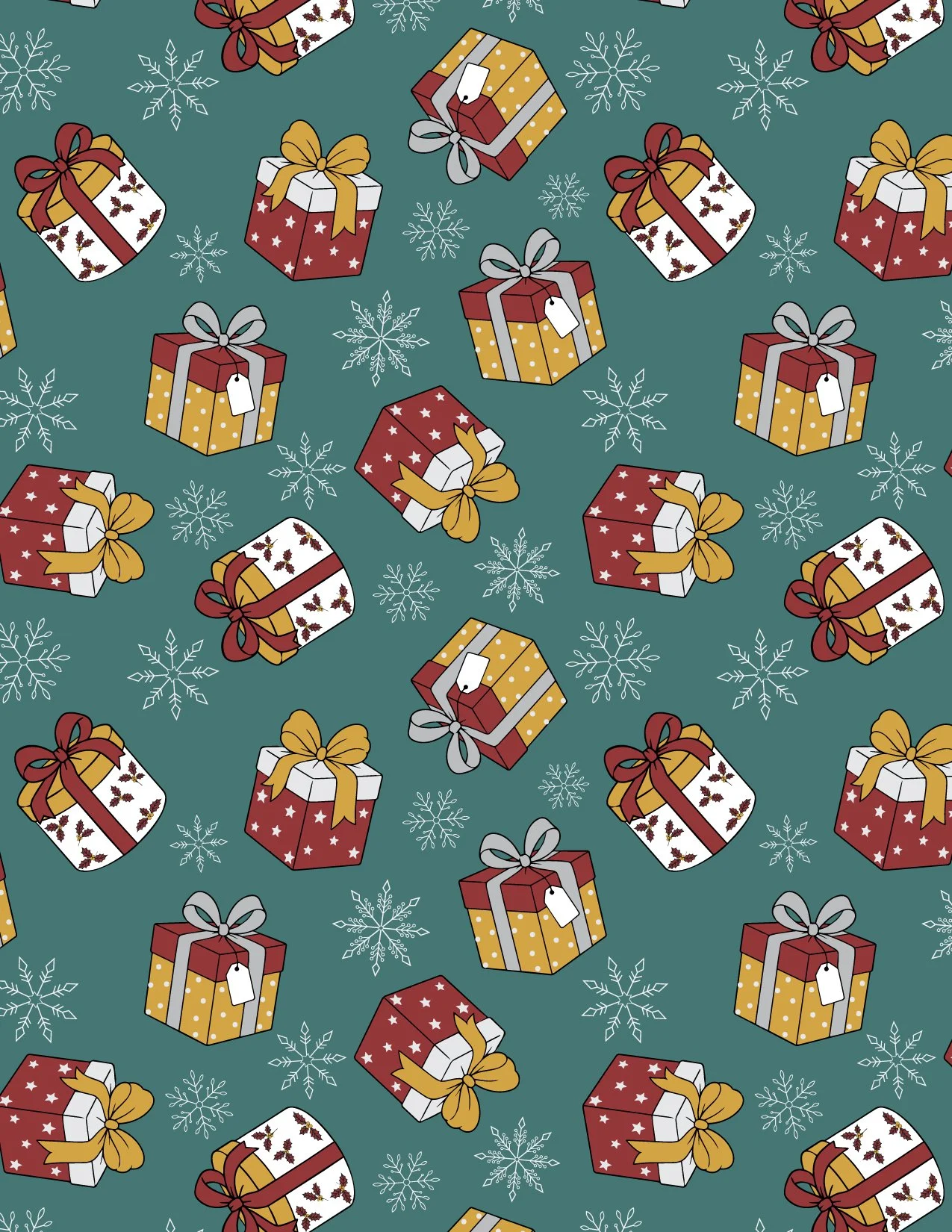 Christmas Cheer - Presents & Snowflakes (2).jpg
