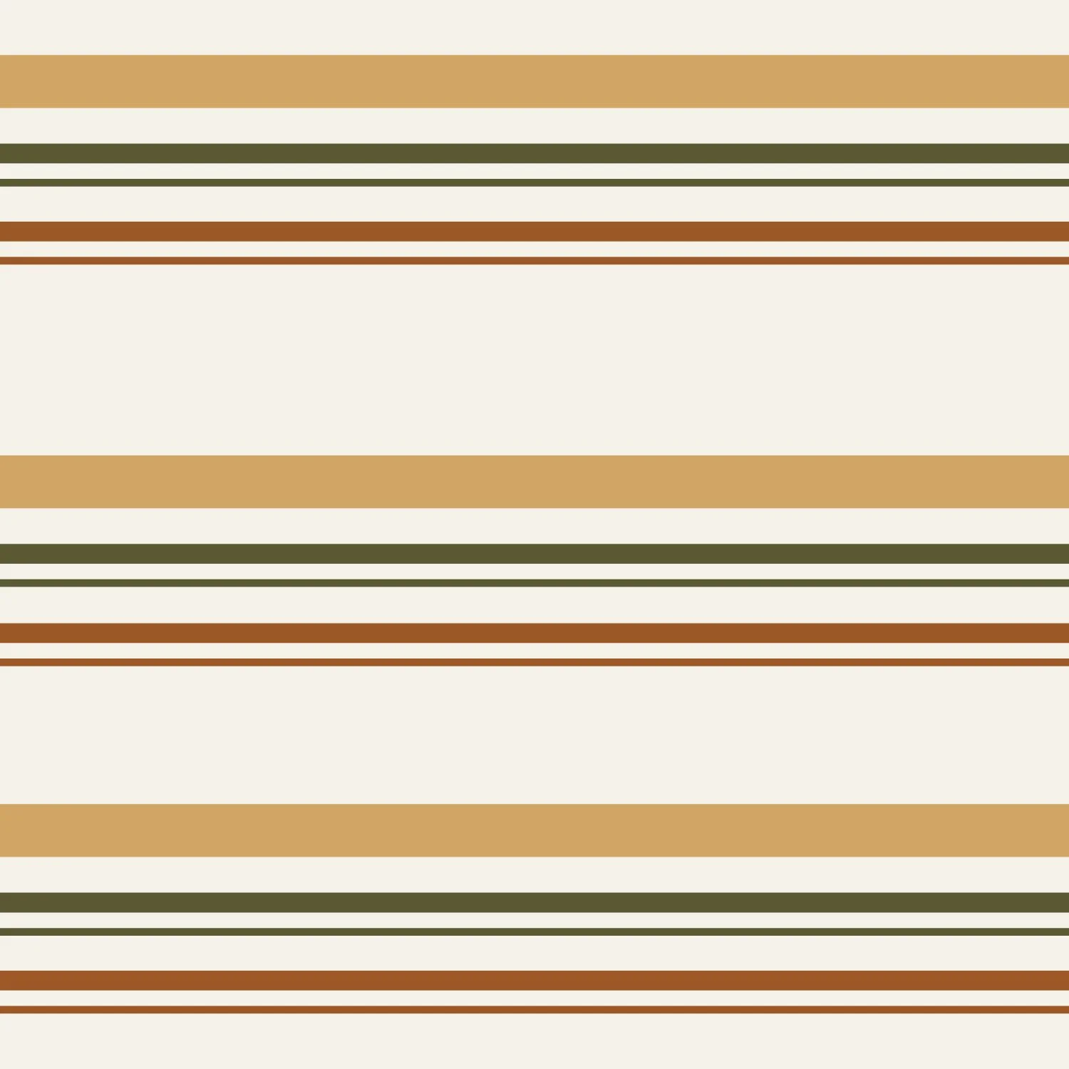 A pattern of horizontal stripes in varying shades of beige, brown, and green on a cream background.