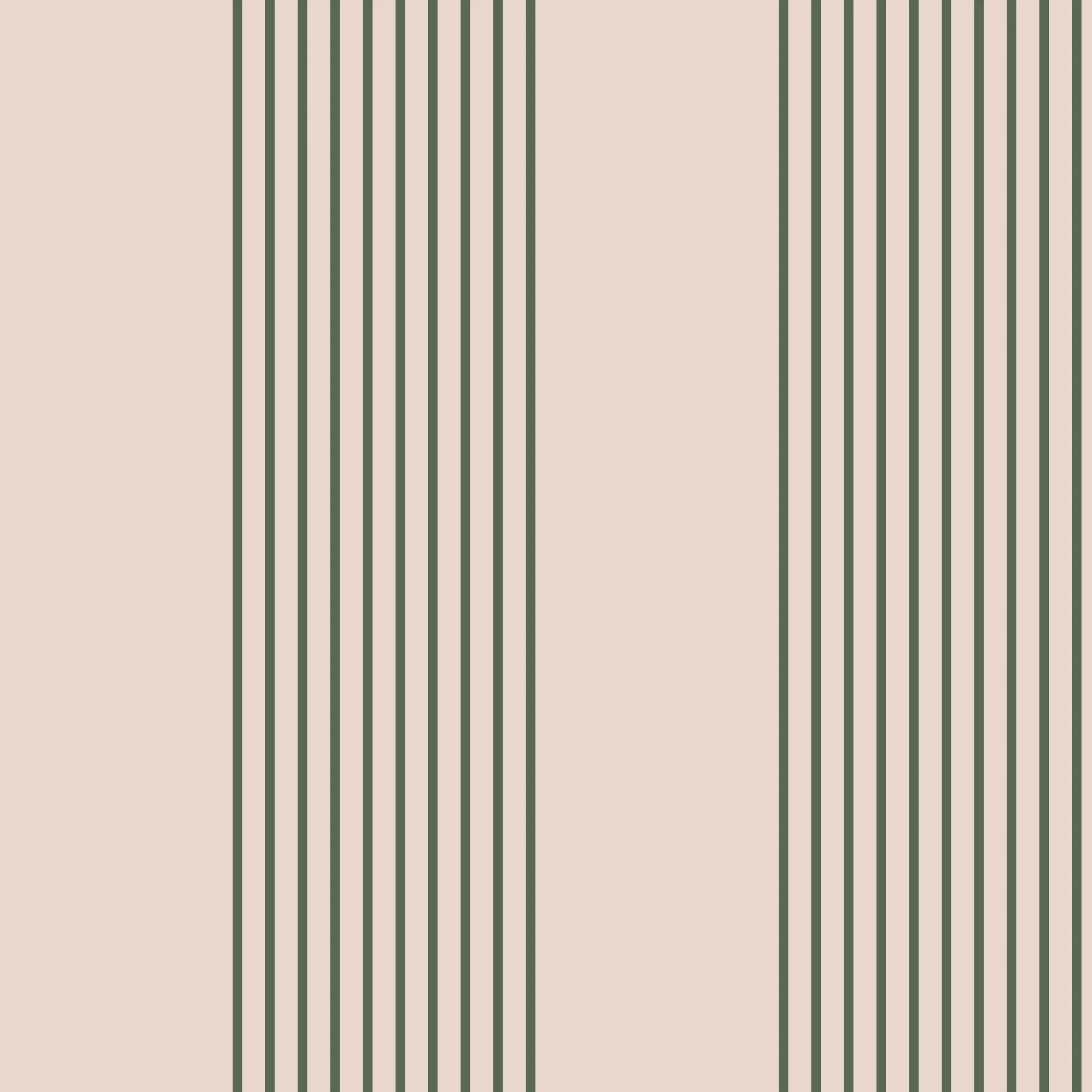 Pattern of dark green vertical stripes on a light pink background.