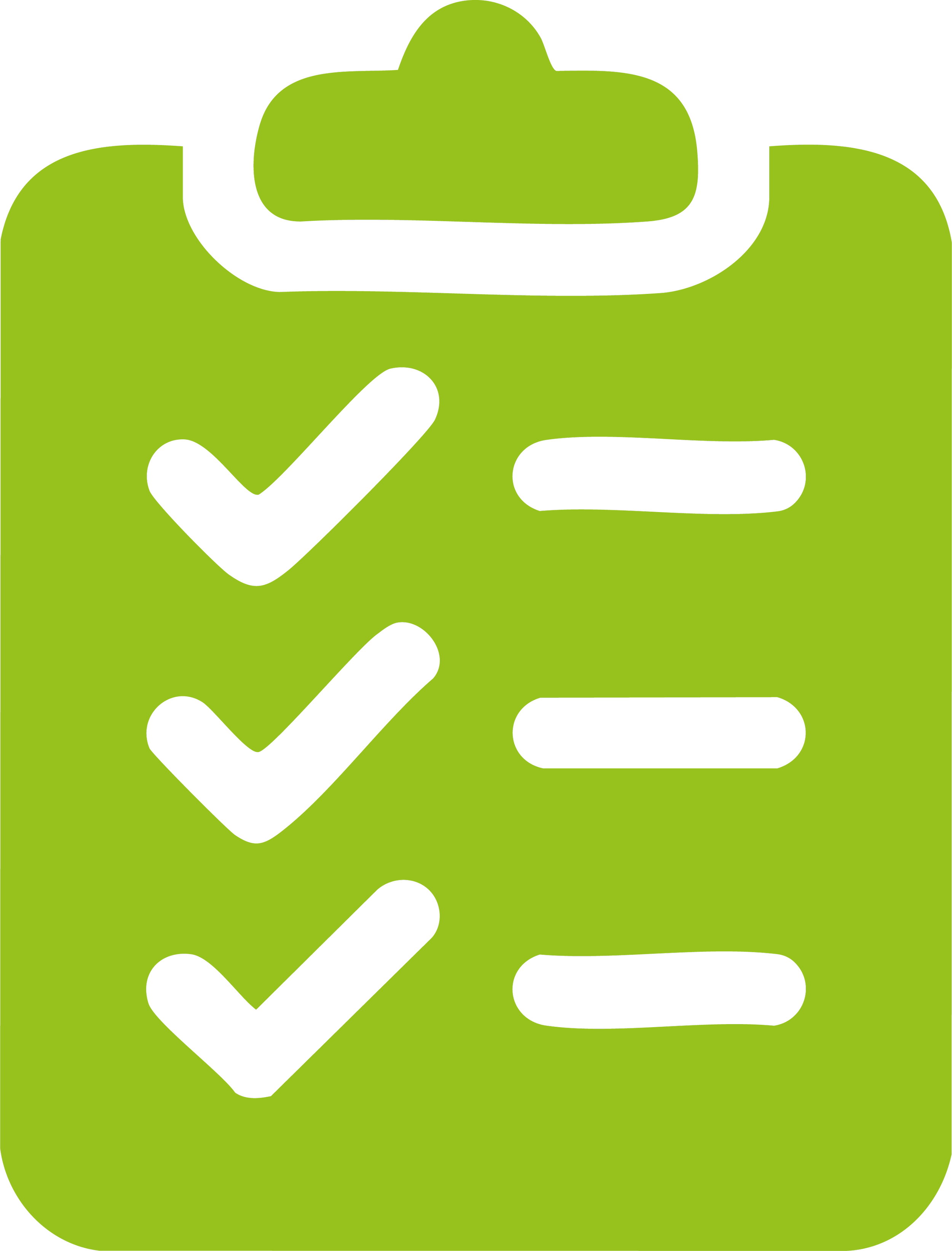 A digital illustration of a green trophy with a check mark on it.