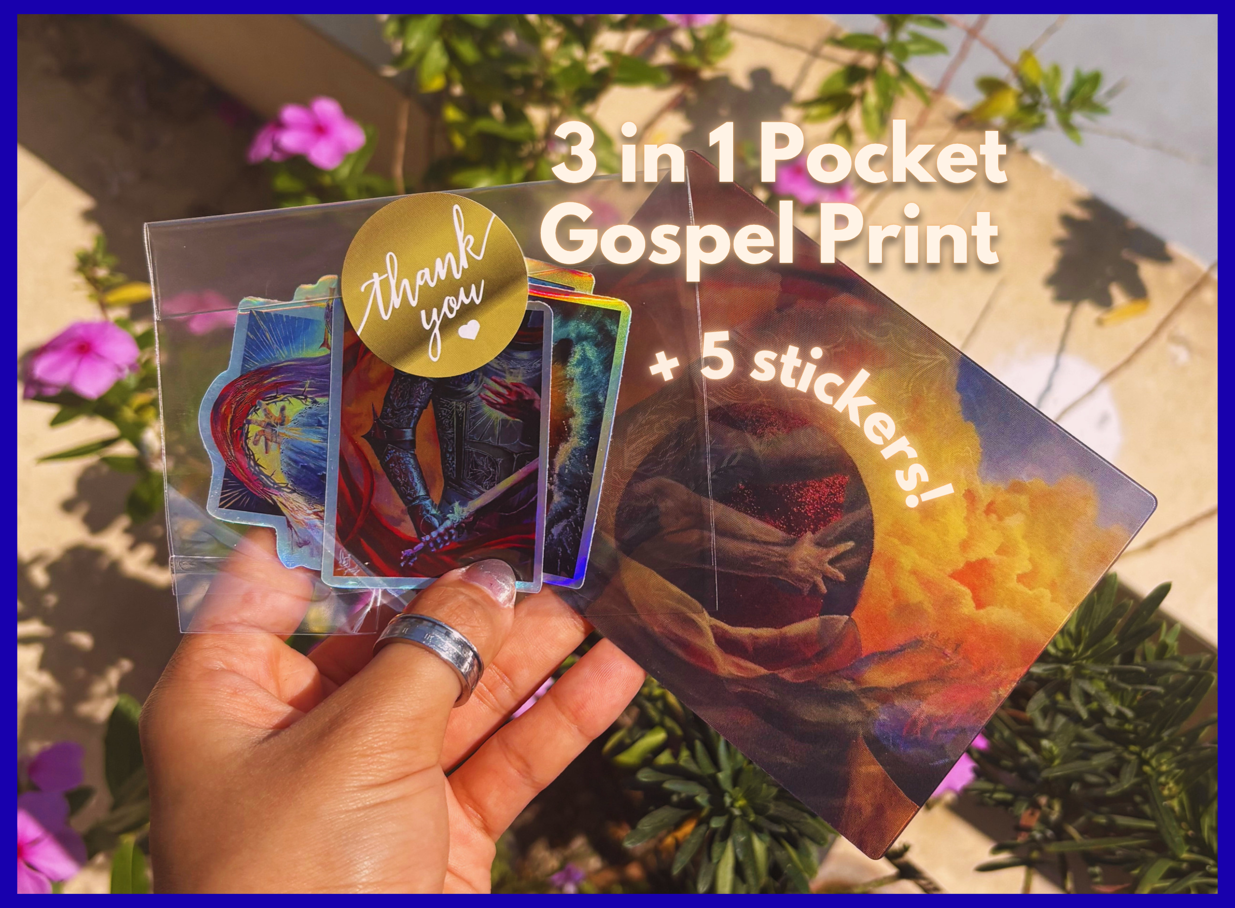 Lenticular (3 in 1) Pocket-sized Gospel Print + 5 Stickers