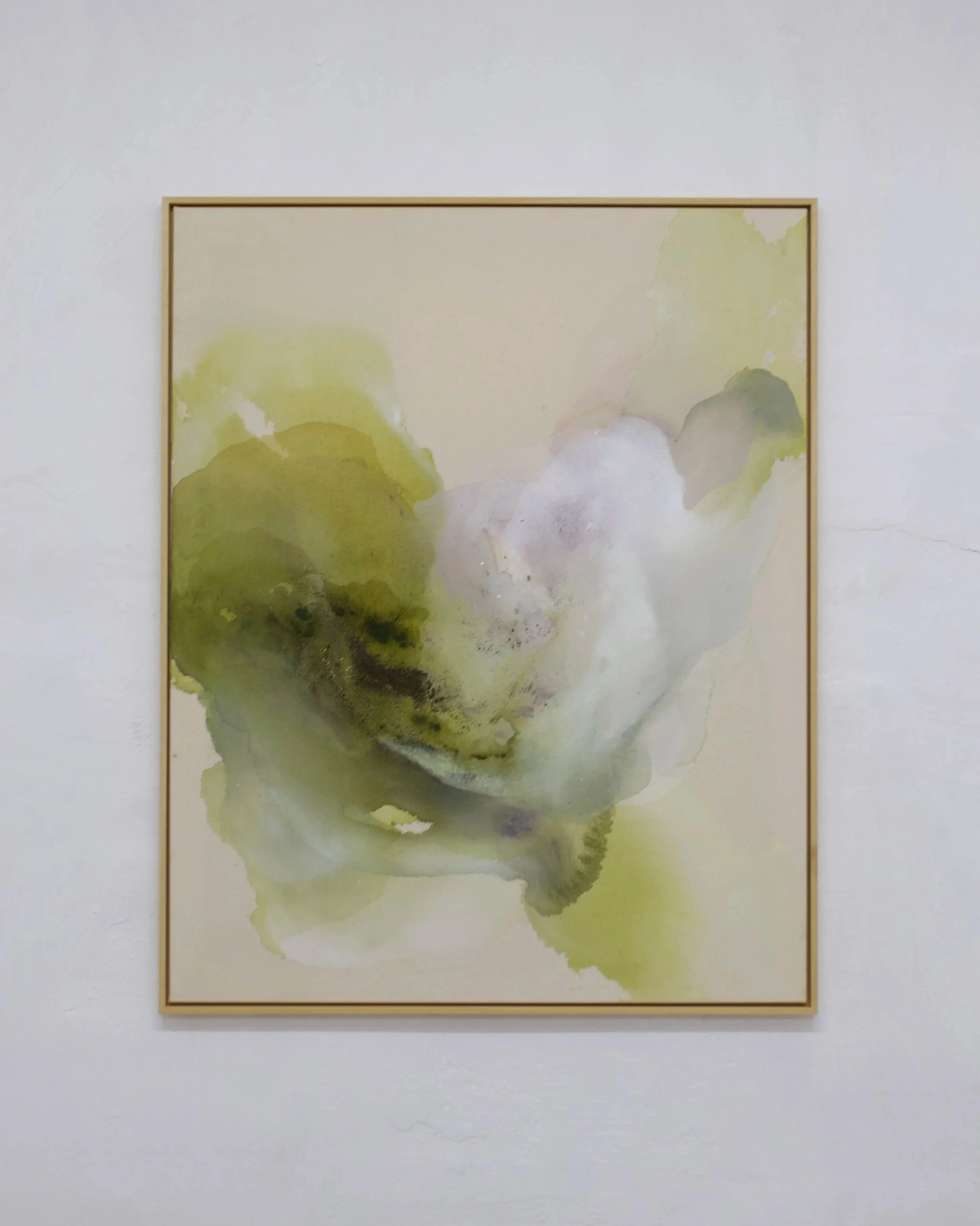olive silence abstract artwork by Denize Jung, Mallorca