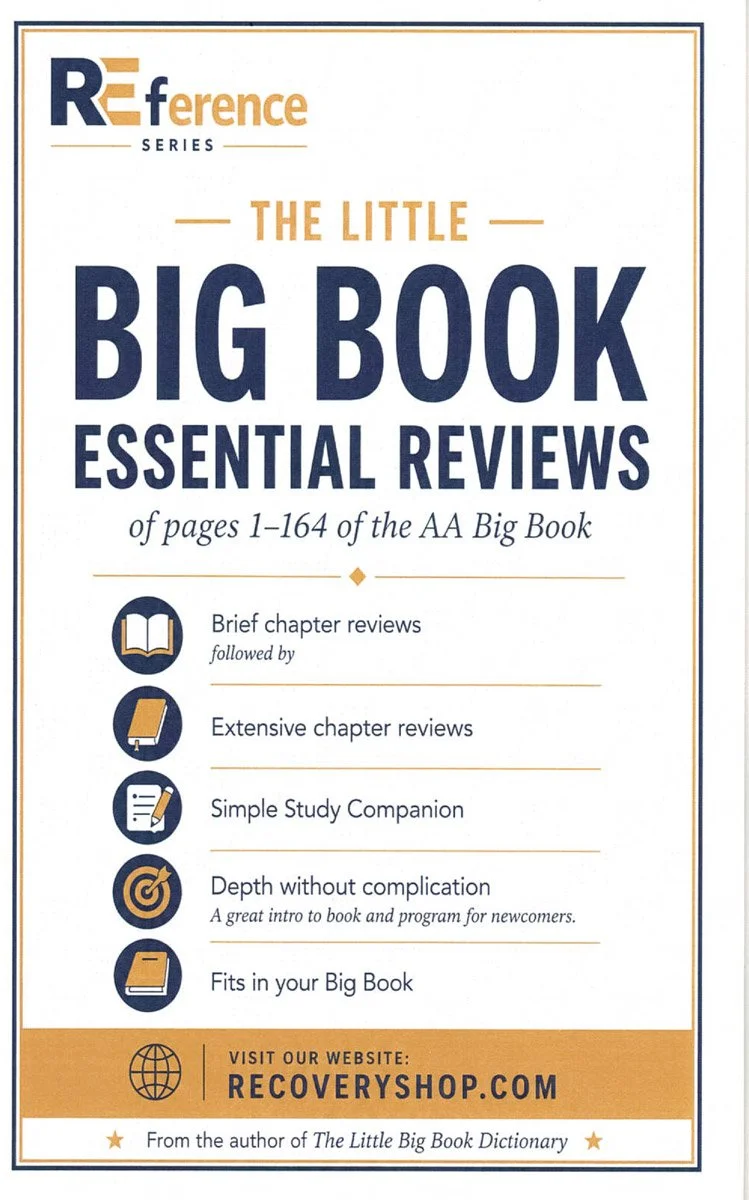 The Little Big Book Essential Reviews AA Big Book study guide booklet by Lyle P
