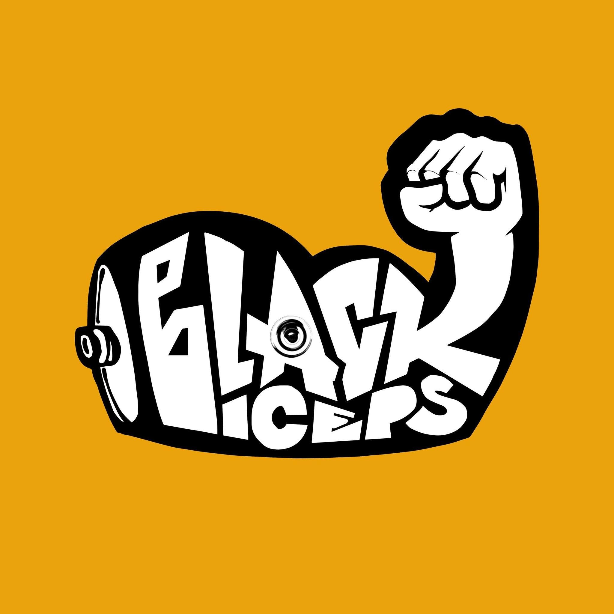 Illustration with a clenched fist showing the word 'Allah' on the palm, smiling face, peace sign, and the words 'PEACE' and 'LOVE' on a yellow background.